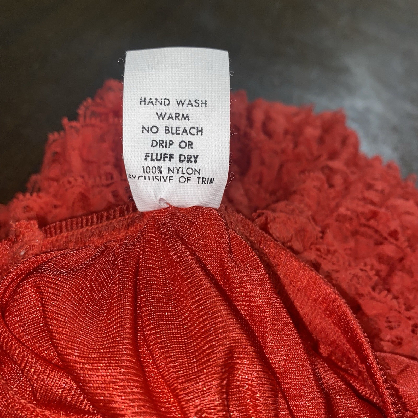 Vtg Malco Modes Red Ruffled Lace Cotton Pettipants Bloomers Panties EUC Medium