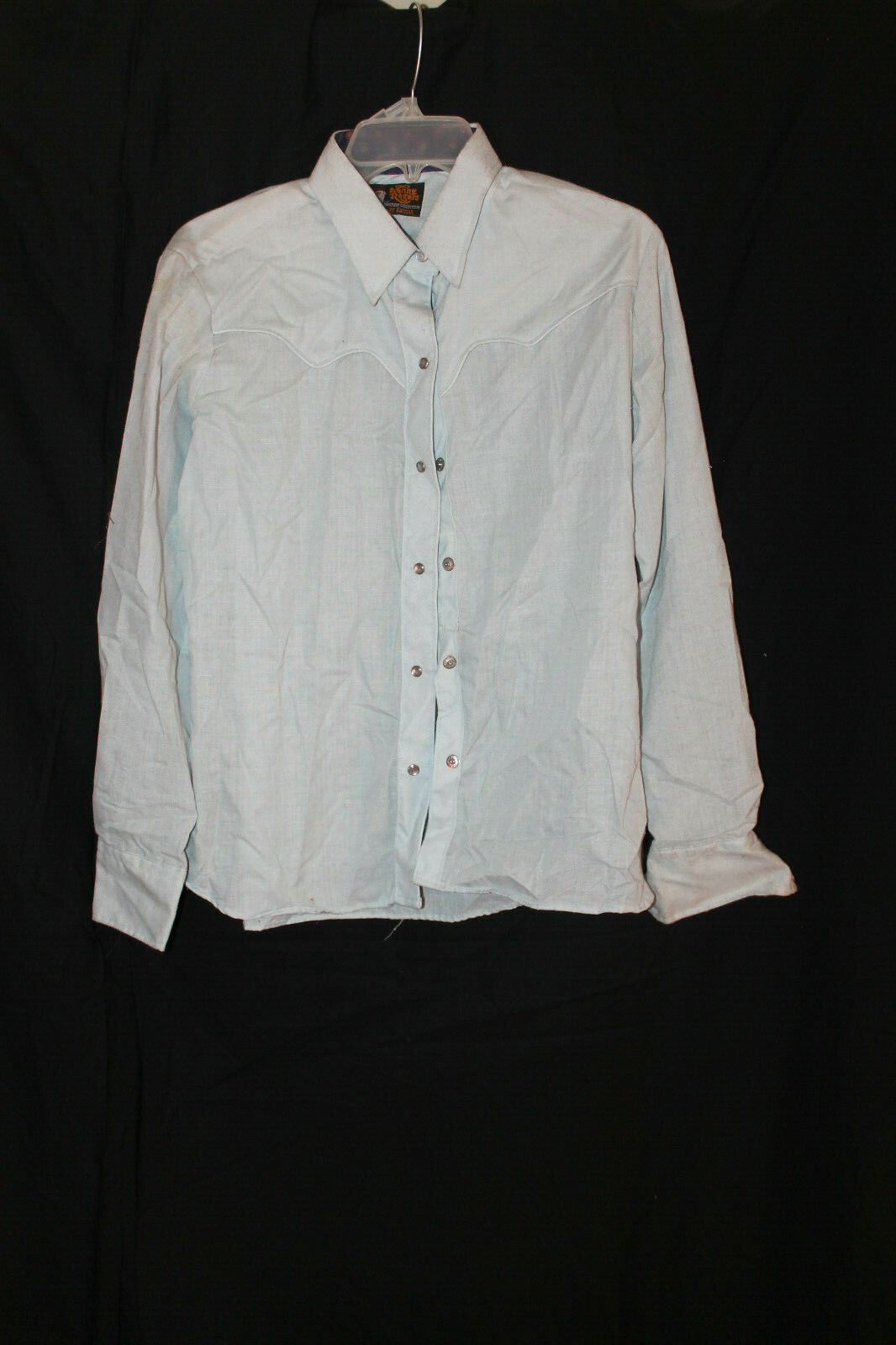Women&rsquo;s Kenny Rogers Karman Long Sleeve Western Wear Shirt Blue Size 15/16