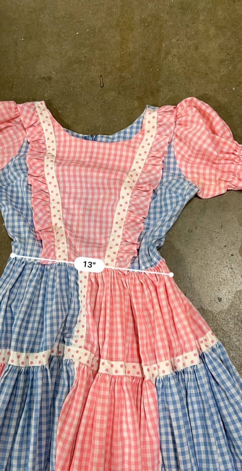 VTG 60&rsquo;s 70s Western Fashions DRESS SQUARE DANCING ROCKABLILLY GINGHAM
