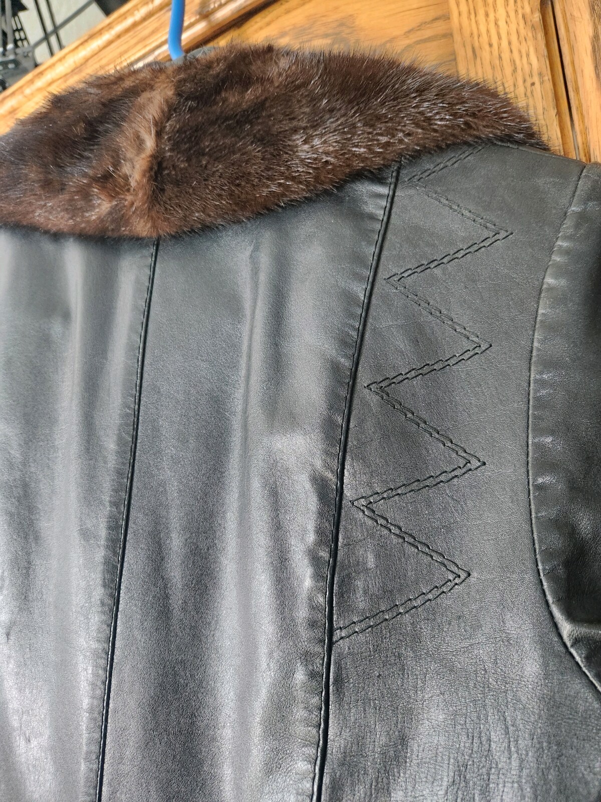 Saks Fifth Avenue Revillon Boutique Paris Trench Mink Hamster Leather Fur Coat