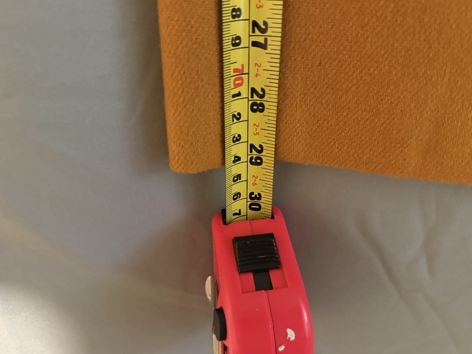 Radcliffe Women’s Orange Solid Lined Midi Pencil Skirt Button Accent Size 2