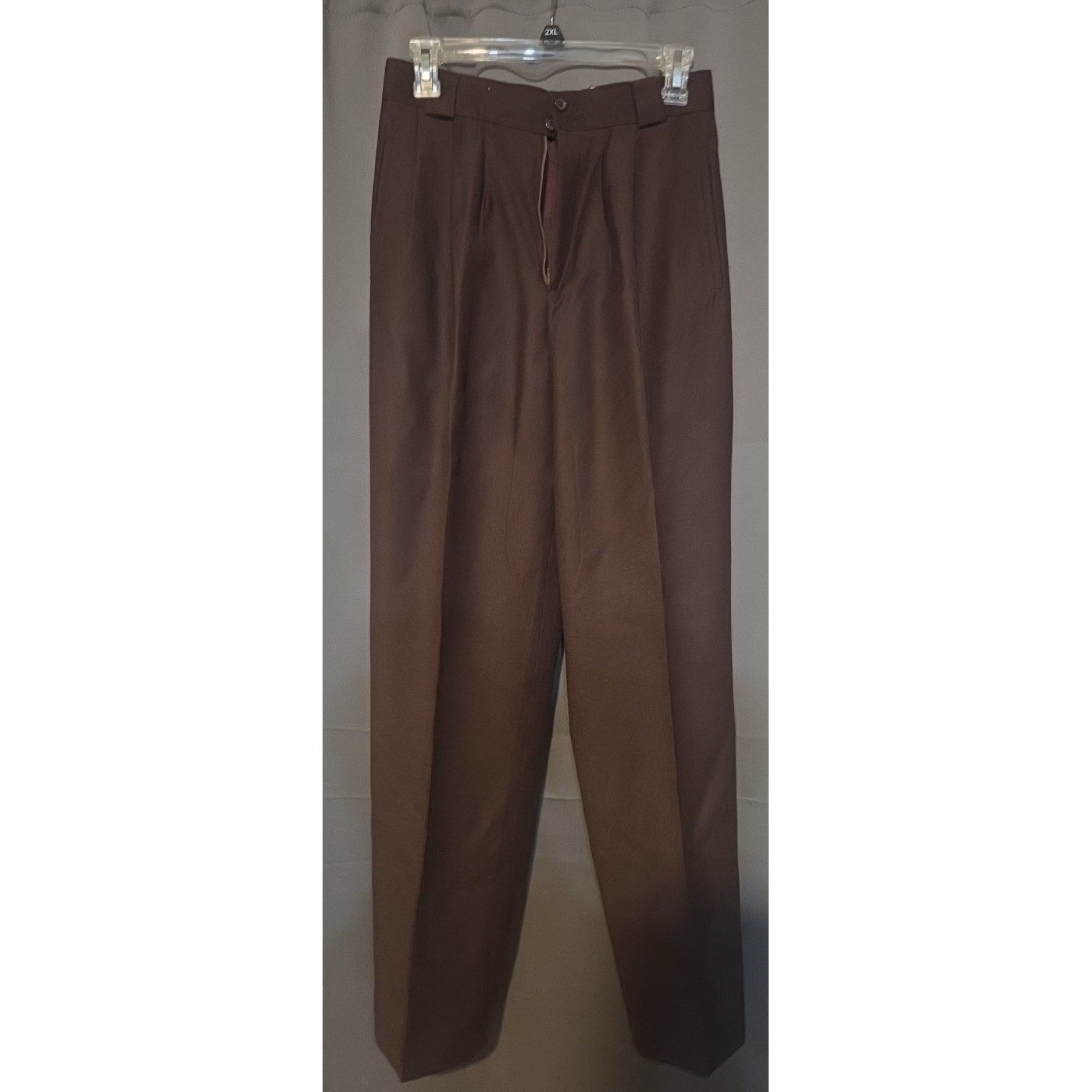 Giorgio Sant&rsquo; Angelo Brown Pleated Trousers, Vintage High Waist Dress Pants