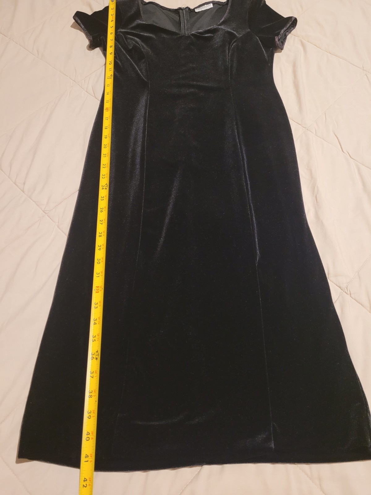 VTG 90s Robbie Bee Black Velvet Dress Cocktail Goth Whimsigoth Holiday Sz PS