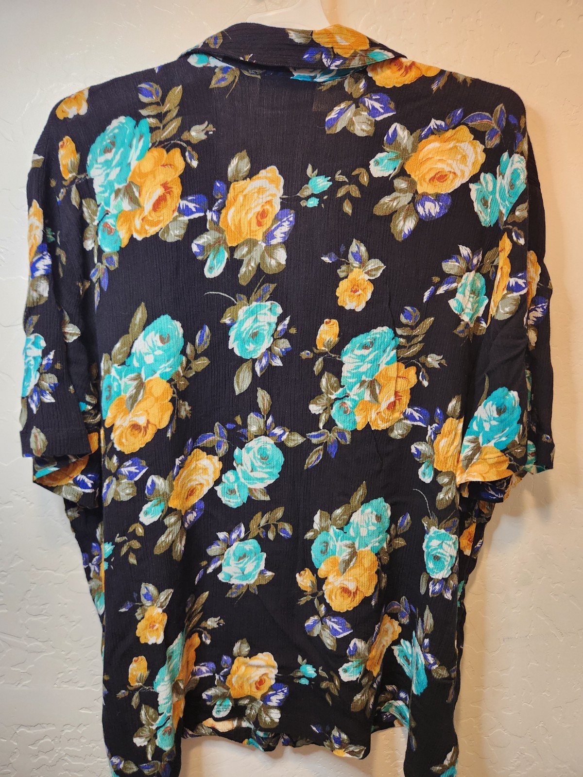 VTG 90s Kathie Lee Floral Button-Down Blouse Spring Summer Plus Size 26W