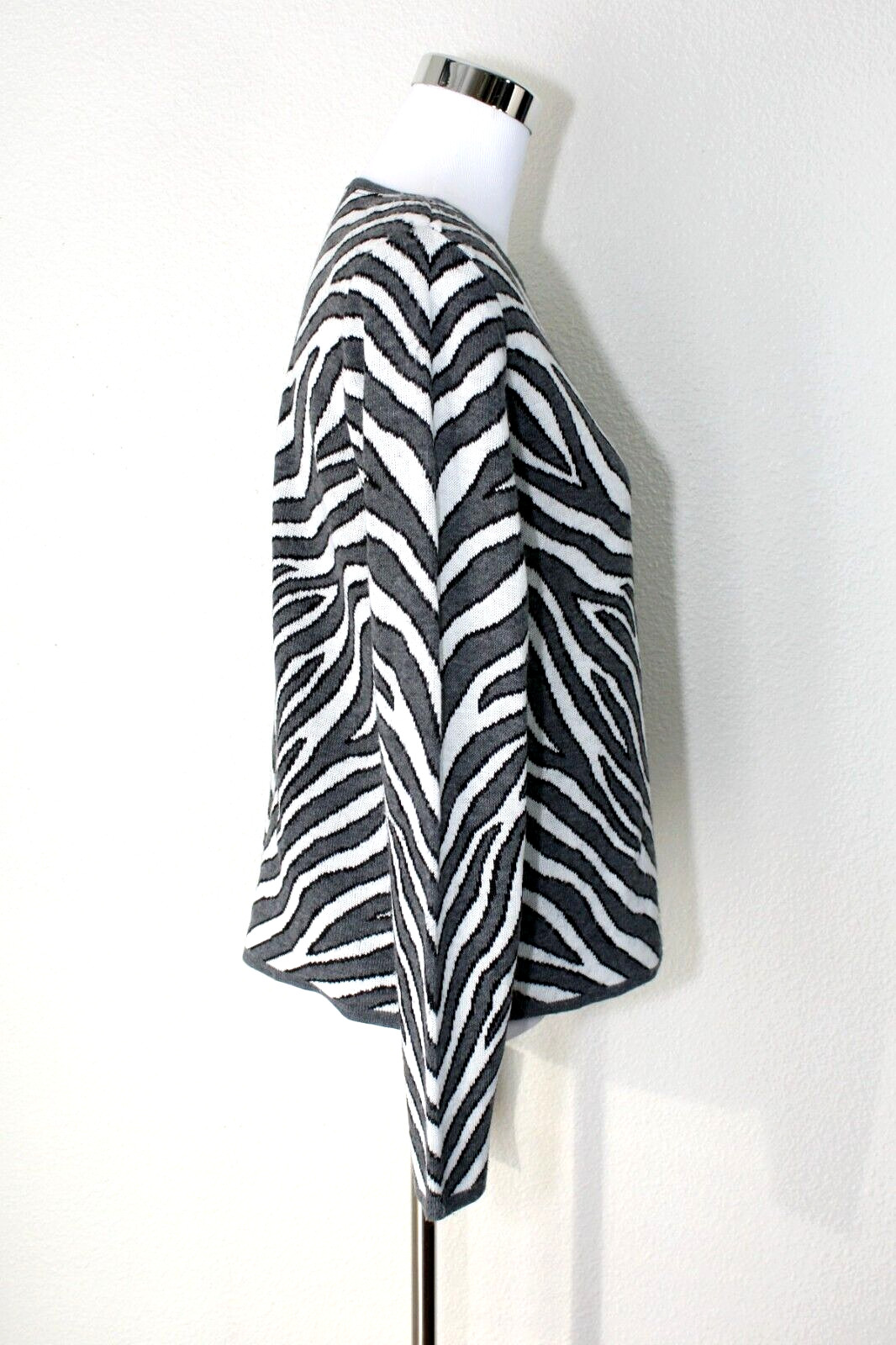 Y2K VTG NWT ALFRED DUNNER Pullover Sweater Top Sz. S/P Animal Print Zebra #03