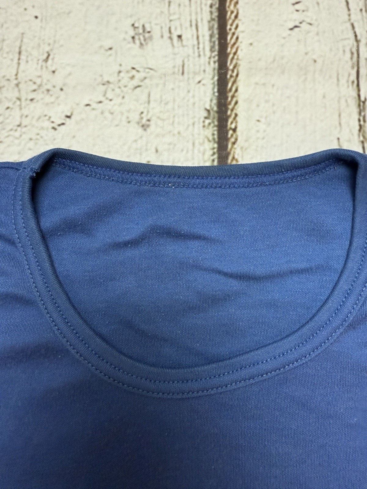 VTG Jordache Embroidered Logo Solid Blue 1980&rsquo;s Women&rsquo;s Long Sleeve T-Shirt