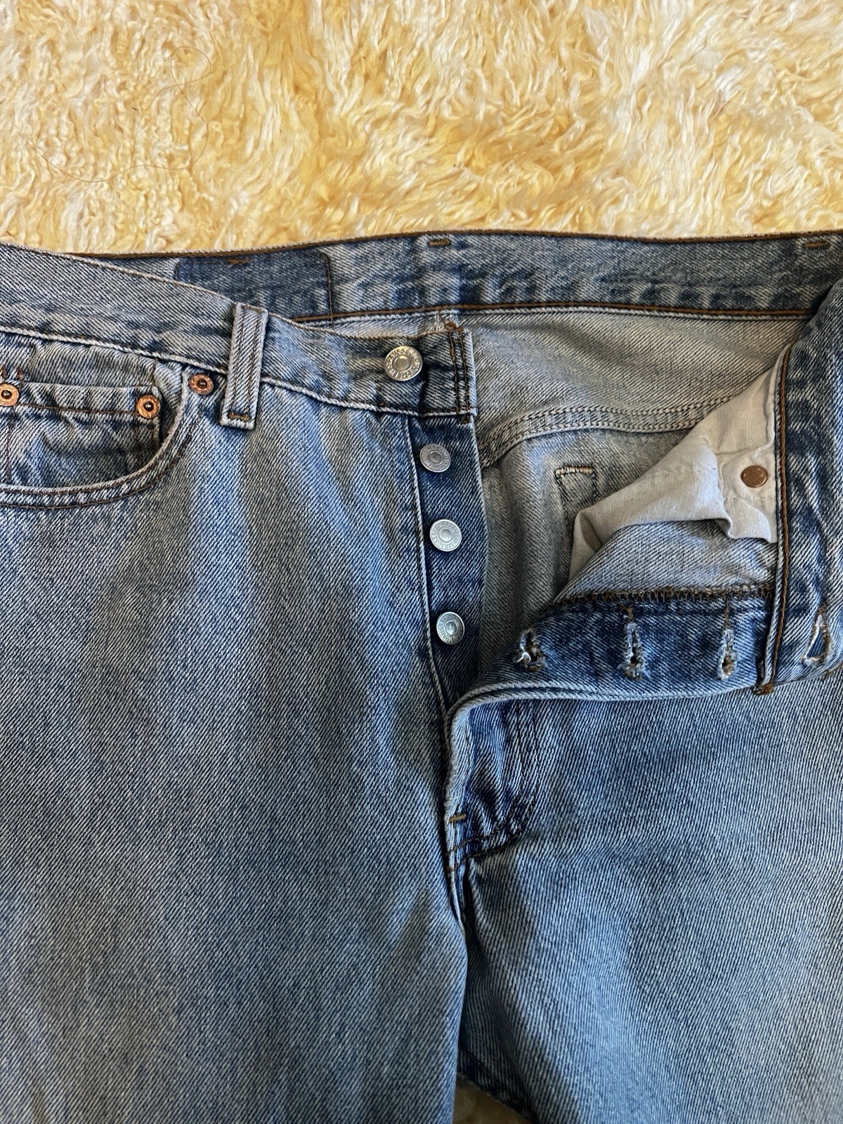 VINTAGE 1990s LEVIS 501 WOMEN HIGH WAISTED DENIM JEANS MADE IN USA 30×30