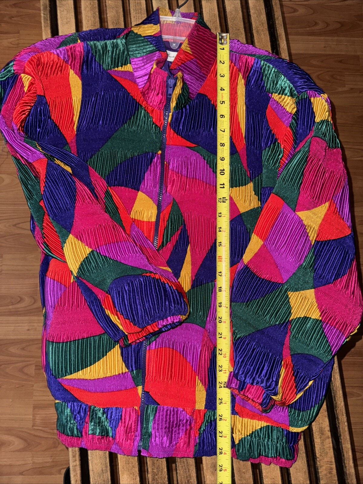 Vintage 90’s Southwest Pizzazz Women&rsquo;s Colorful Polyester Bomber Jacket XL?