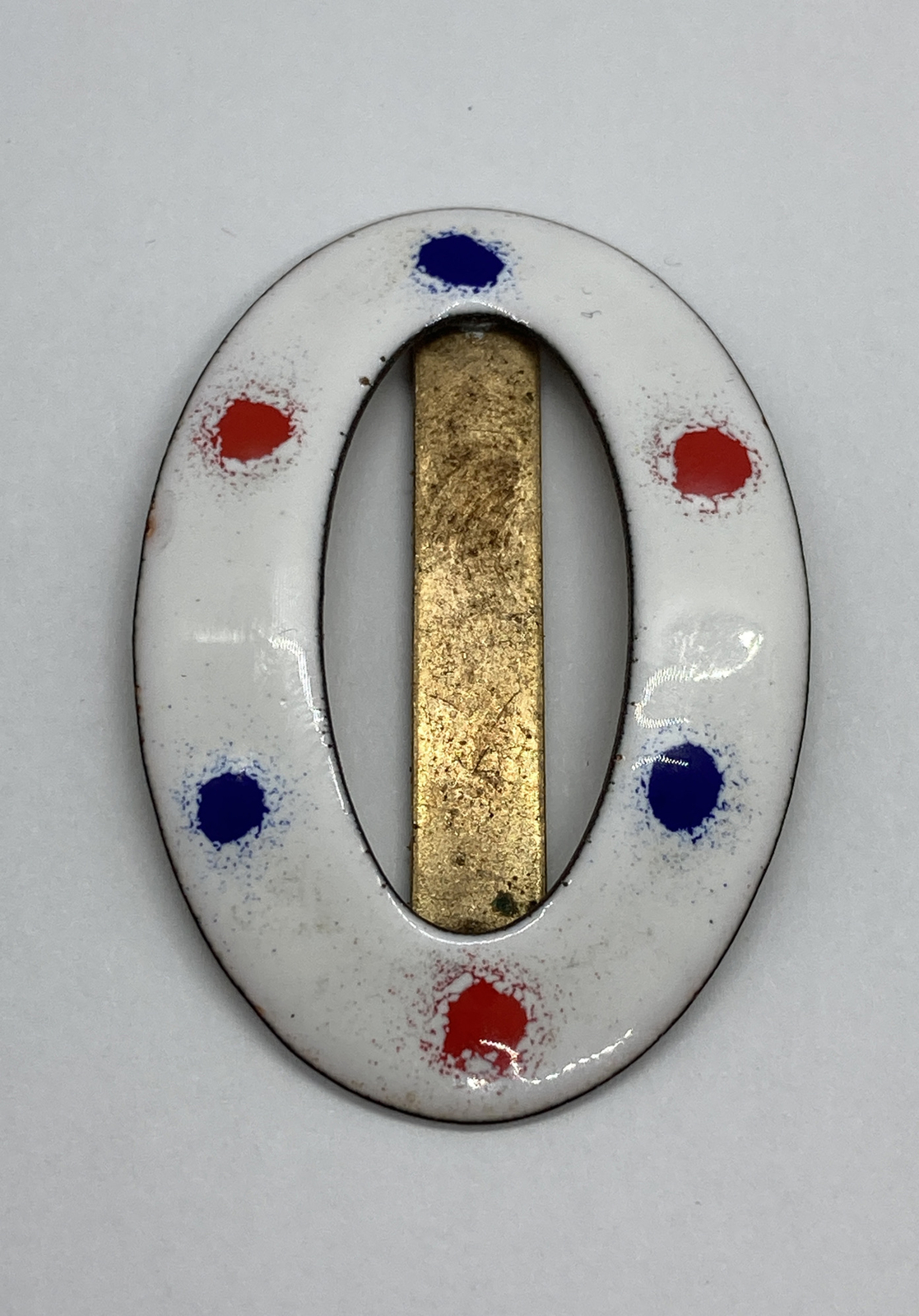 Mid Century Ladies Belt Buckle Enamel, Very Unique As Is As Shown 1-7/8”x1-1/4”
