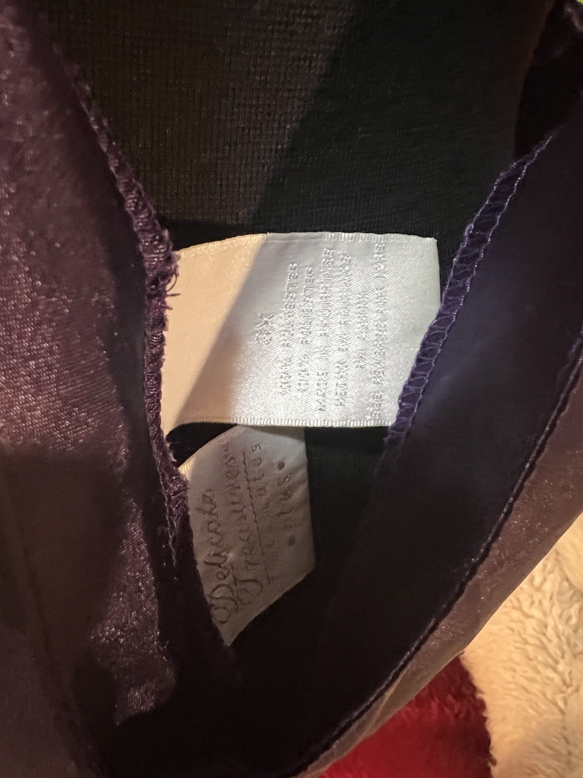 Vintage SATIN CHEMISE Delicate Treasures 3XL Slip Dress Lingerie Nightie Purple