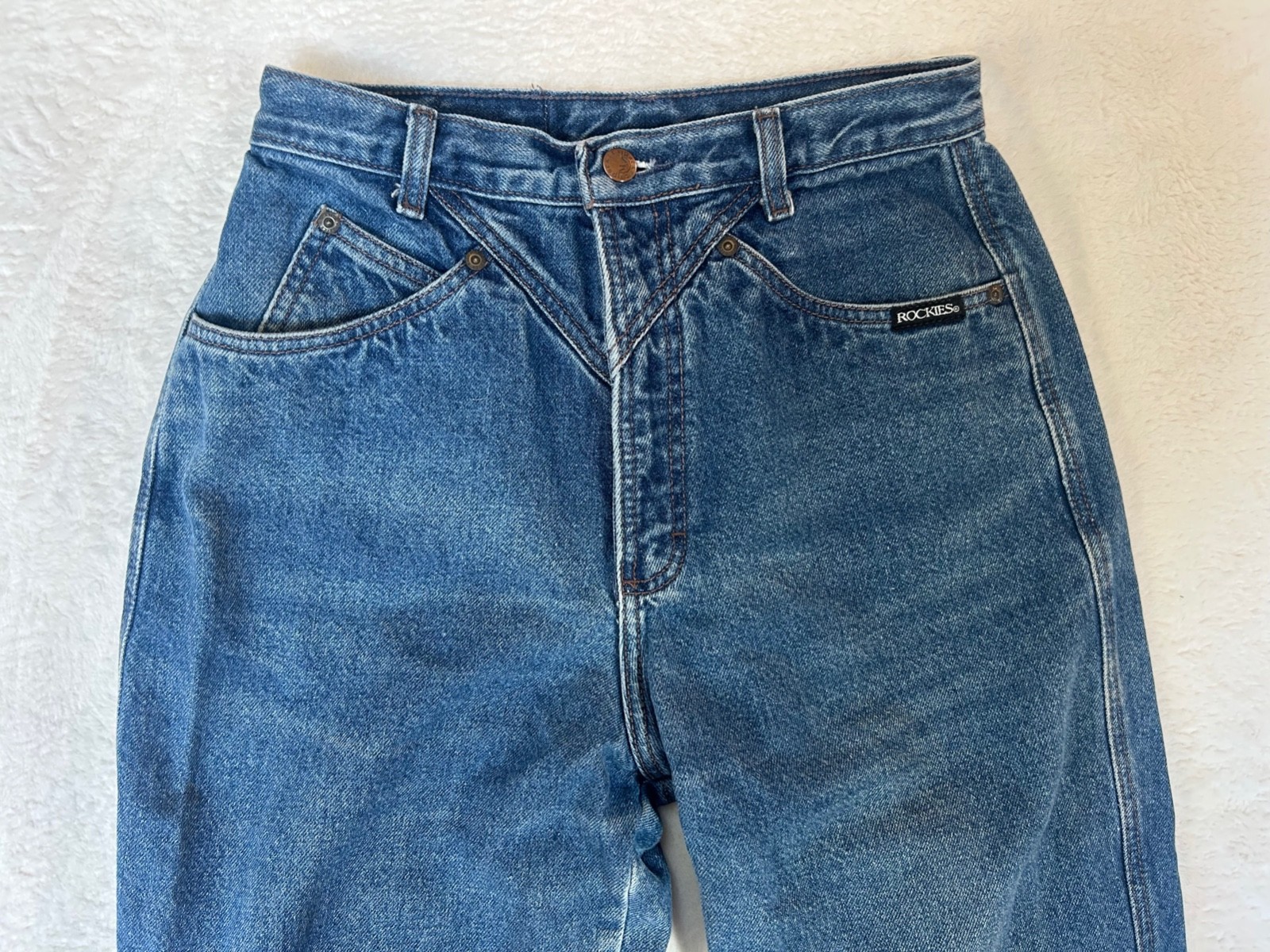 Vintage 90s Rockies Jeans Womens Size 27 High Rise 90s Western Denim (27&Prime;x27.5&Prime;)