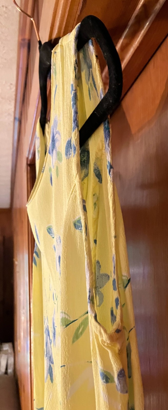 Vintage Classic Eileen West Floral Rayon Maxi Dress