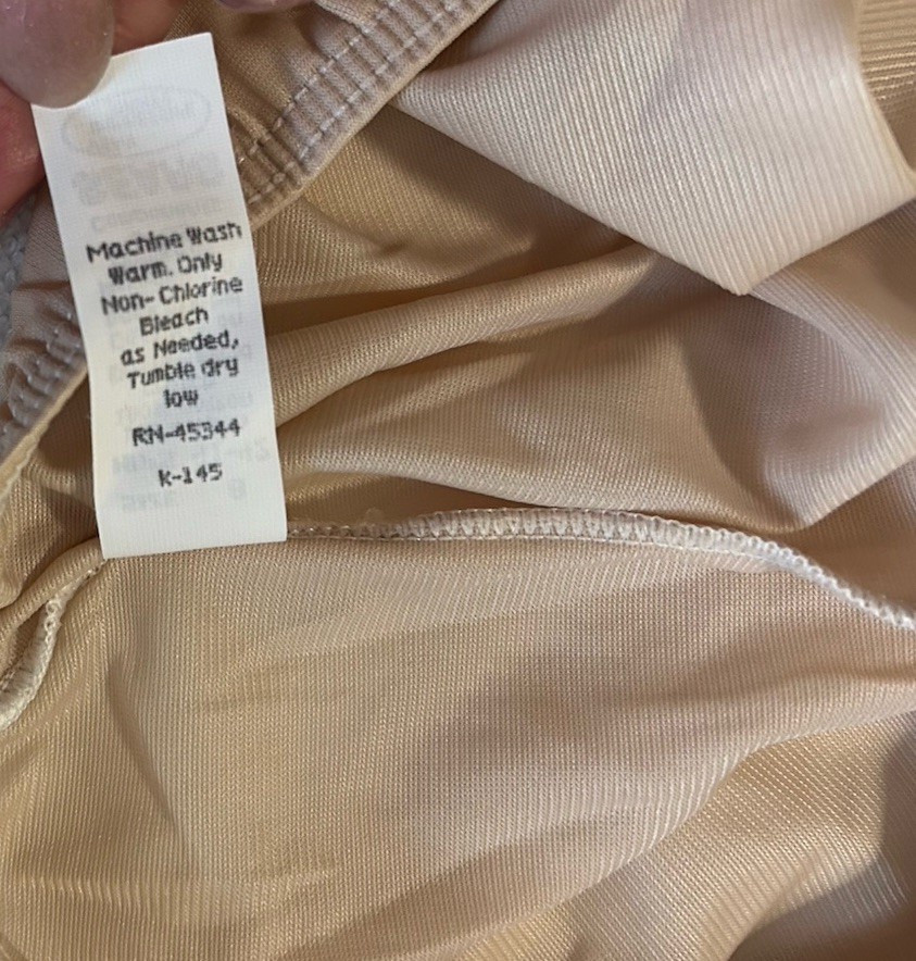 Vintage Sears 100% Nylon Full Cut Briefs Panties Size 8 Nude Beige Tricot 1 Pair