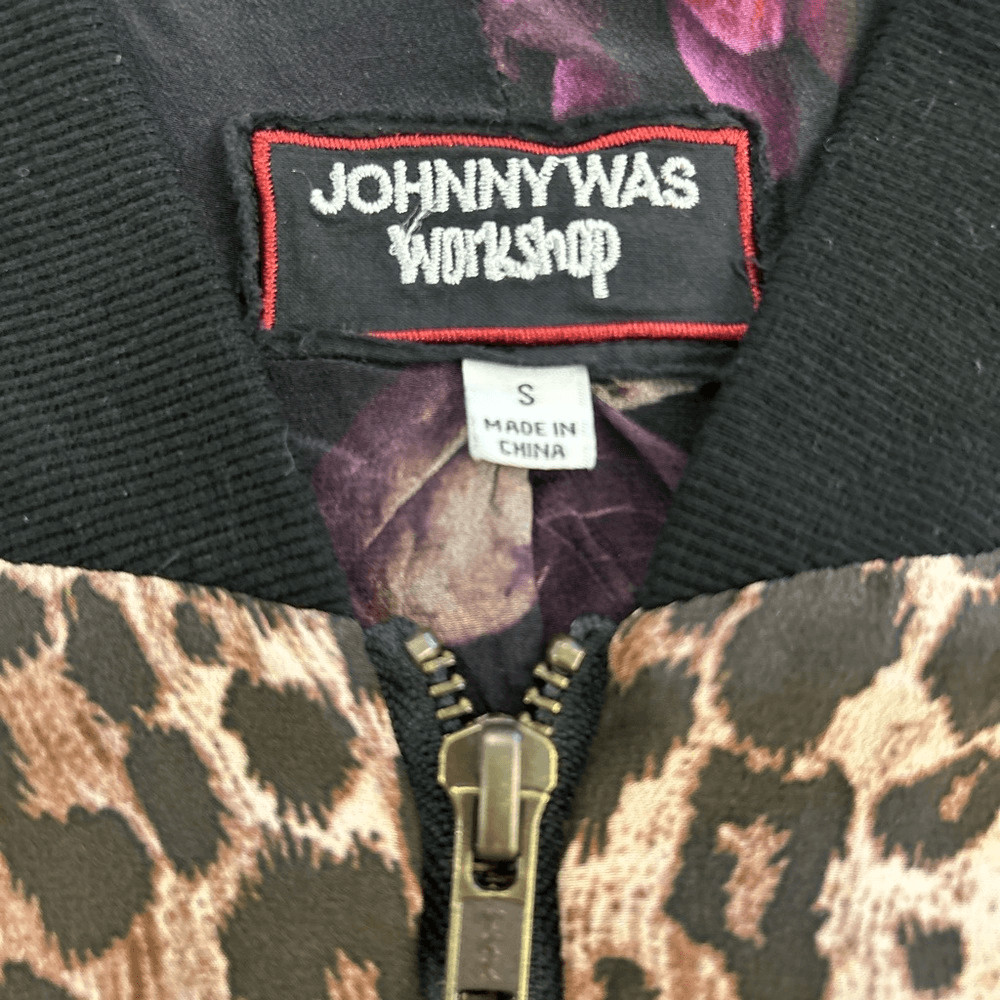 Johnny Was Brown and Black Leopard Print Jacket