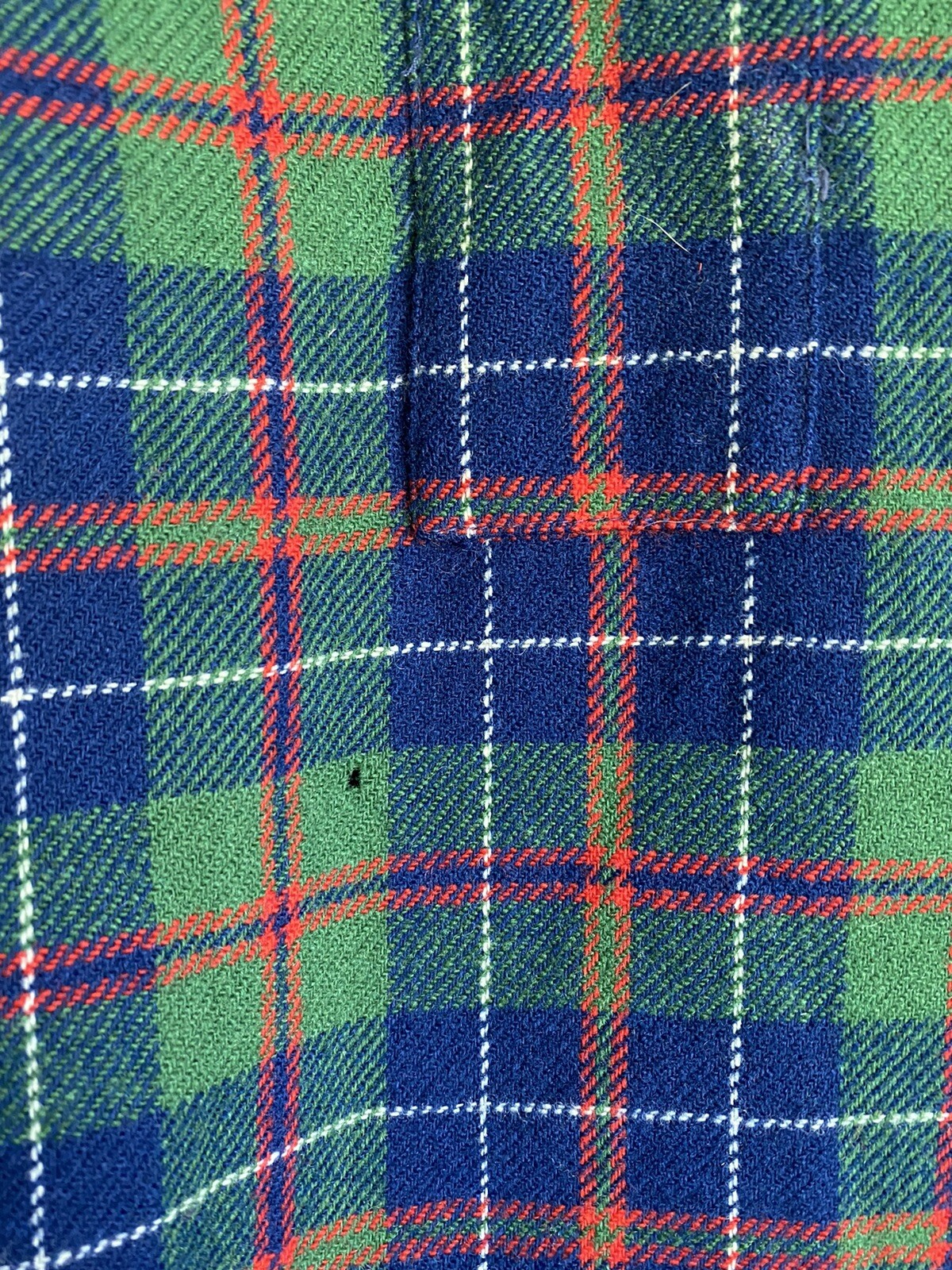 J61 Vintage Pendleton Wool Belted Dress Tartan Plaid Button Front Red Green 16