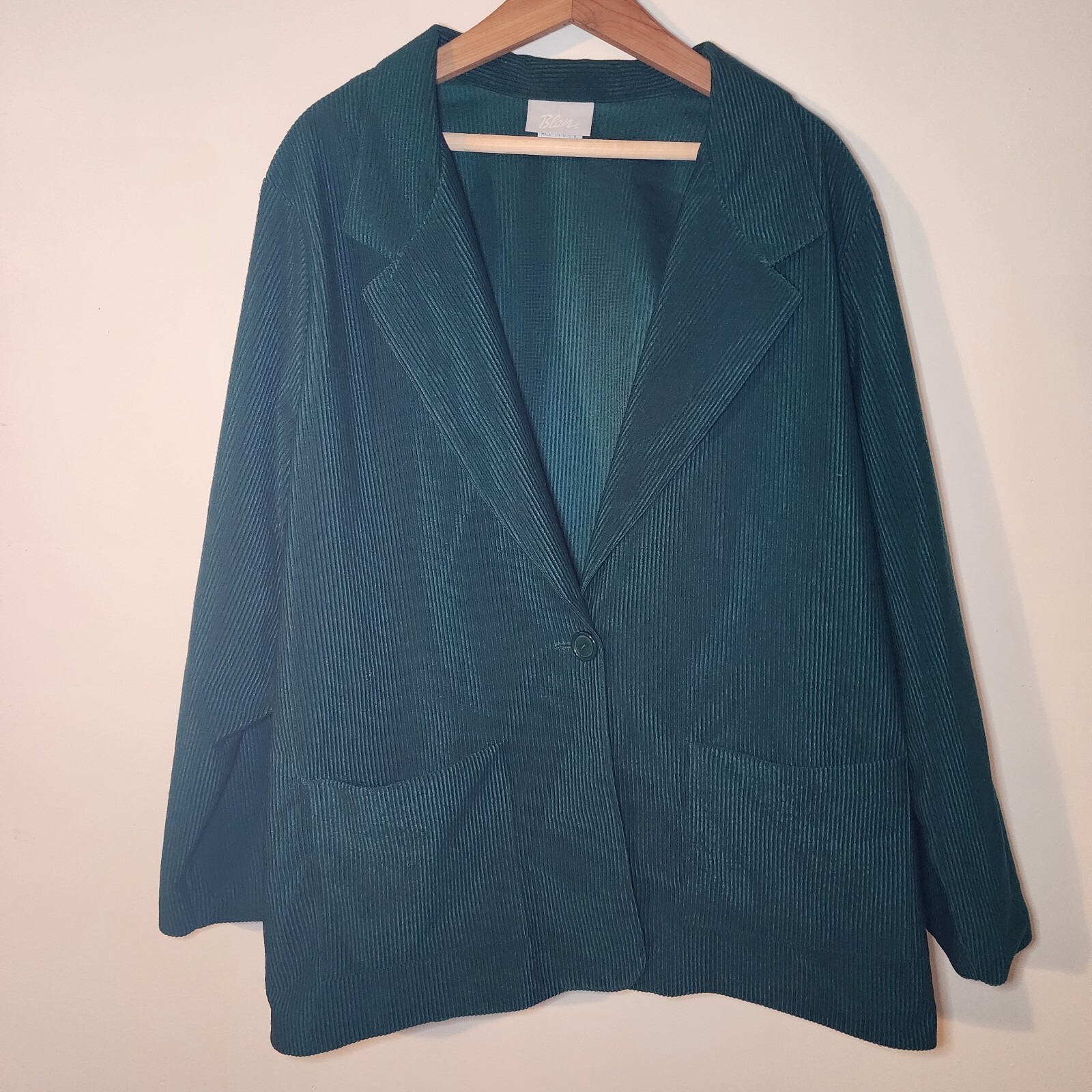 Vintage 1980&rsquo;s Lady Blair Suit Womens XL Polyester Blazer And Pants Evergreen