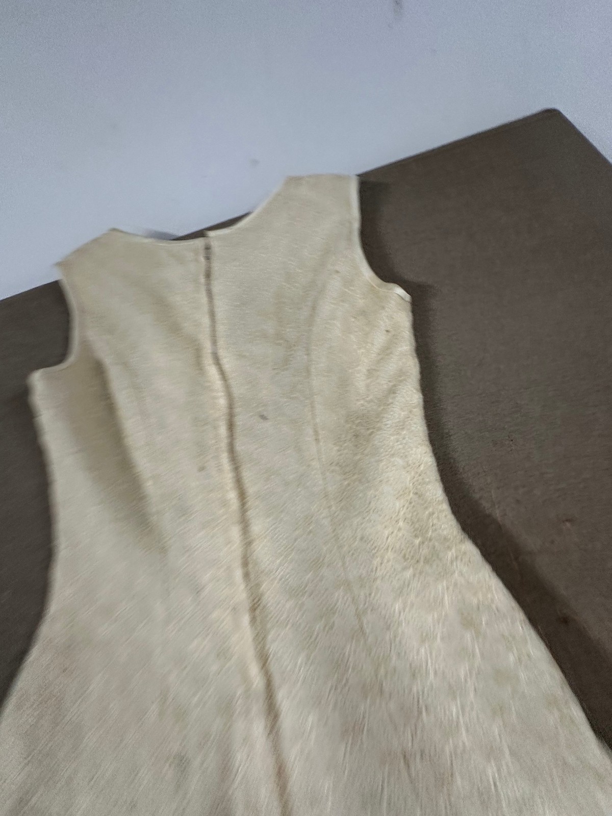 Vtg Parfait Originals Womens Dress 9 Cream Ivory Lace Drop Waist Mod 60s Flared