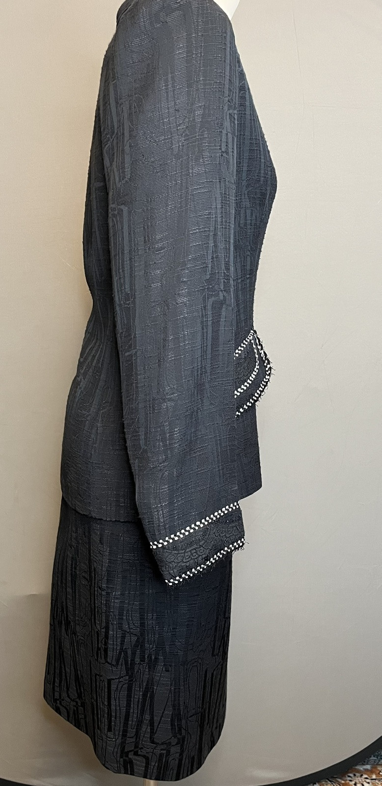 Vintage 80s Couture CHRISTIAN LACROIX Sz 46 Skirt Suit Amazing Condition