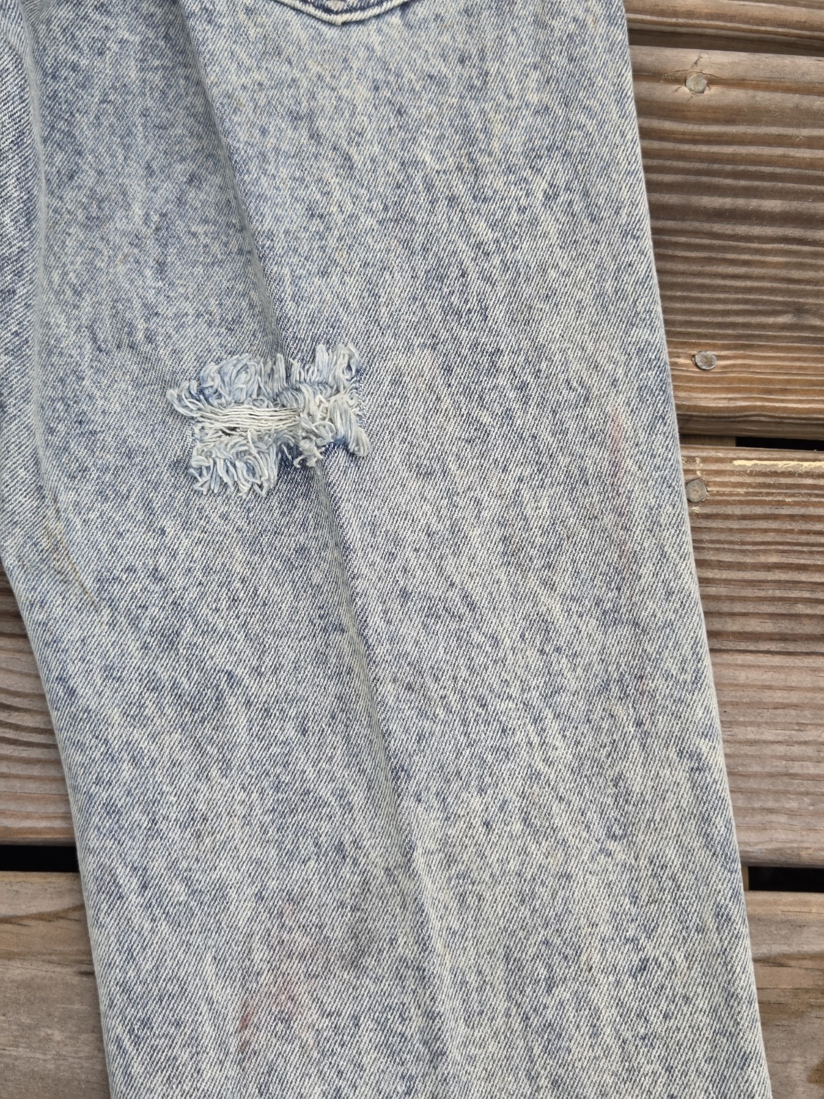🐲Vintage Acid Wash Patchwork Jeans Womens 80s Dragon Biker Distressed Denim🐲