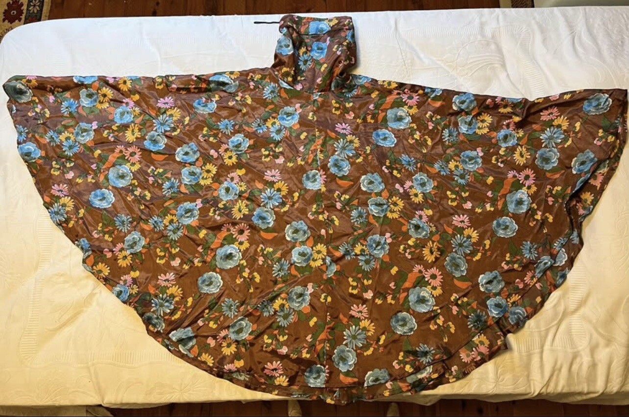 Vintage Retro Unique Evening Dress Party Genuine 70’s Satin Dress by Merivale