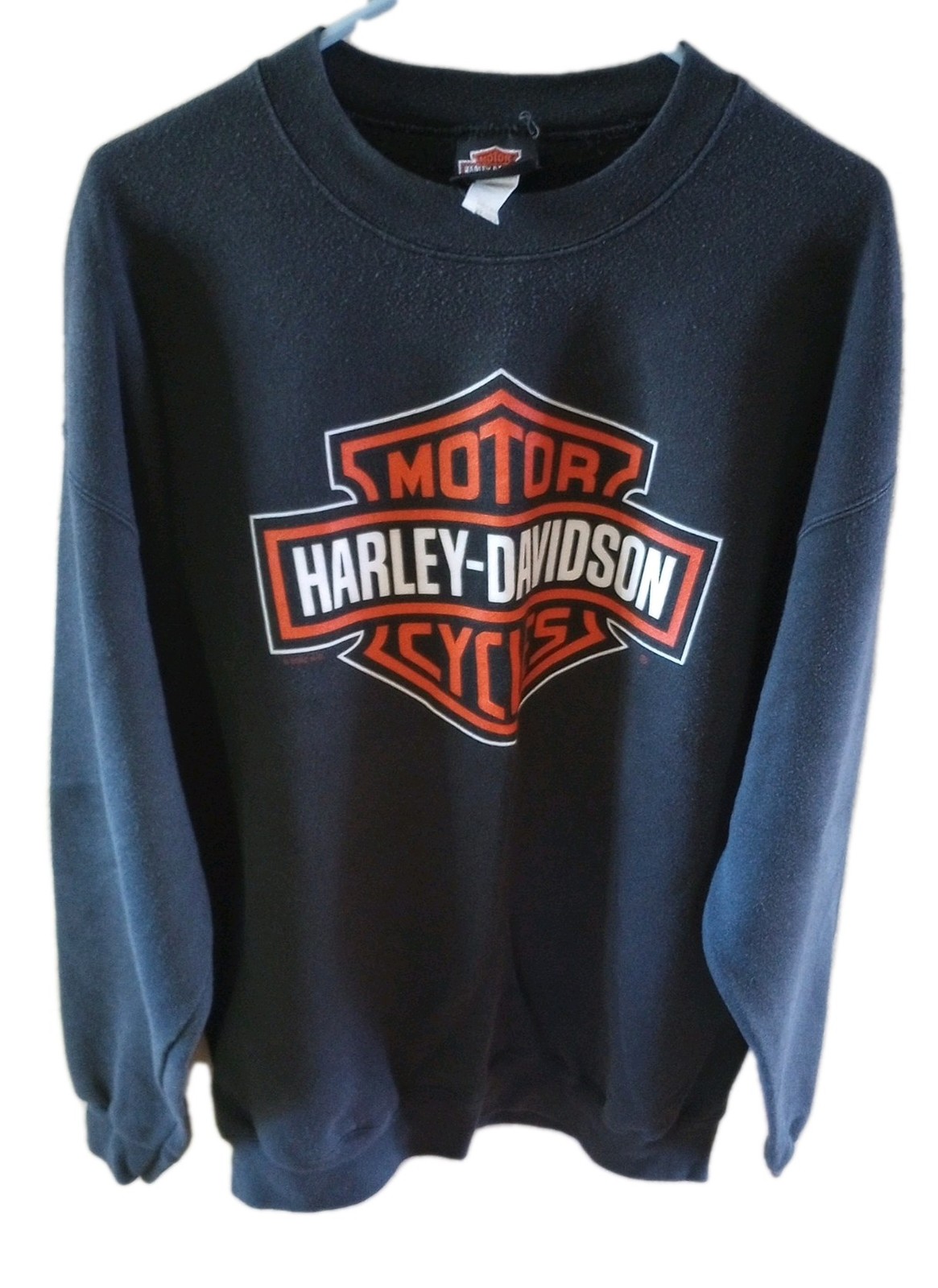 Harley Davidson Bar & Shield Black Crew Neck Sweatshirt Sz XL – Vintage USA Y2K