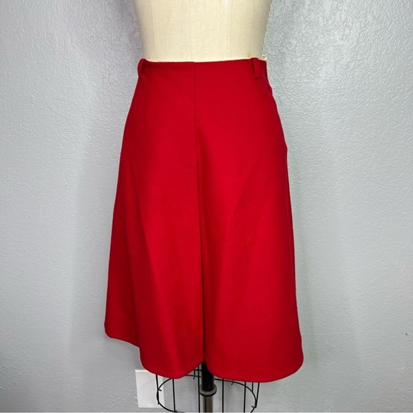 VINTAGE HAMMERER AUSTRIA RED WOOL SKIRT SUIT, EU 40, US small