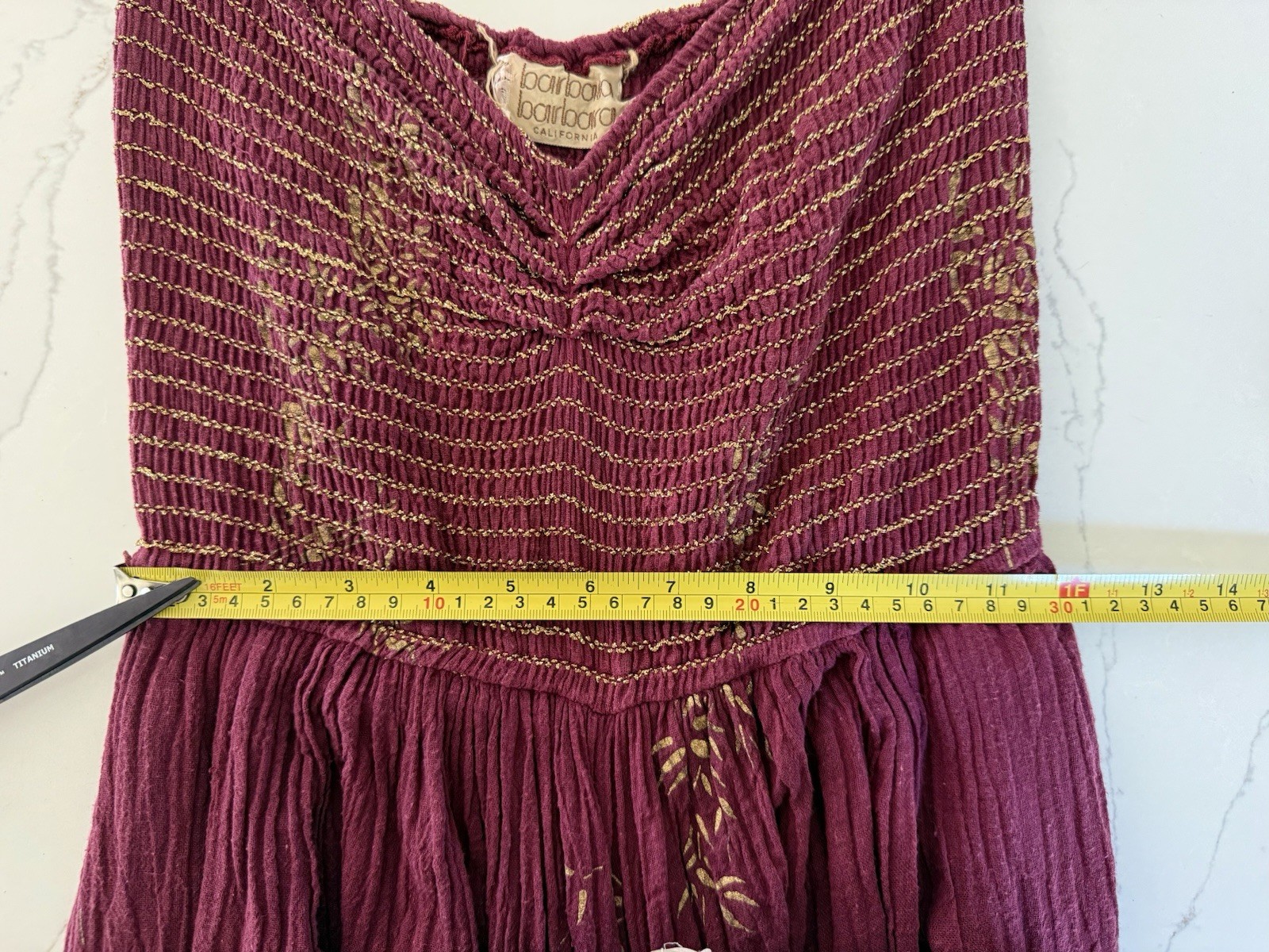 ORIGINAL Vintage Barbara Barbara California Strapless Palazzo Size XS/S 70s/80’s