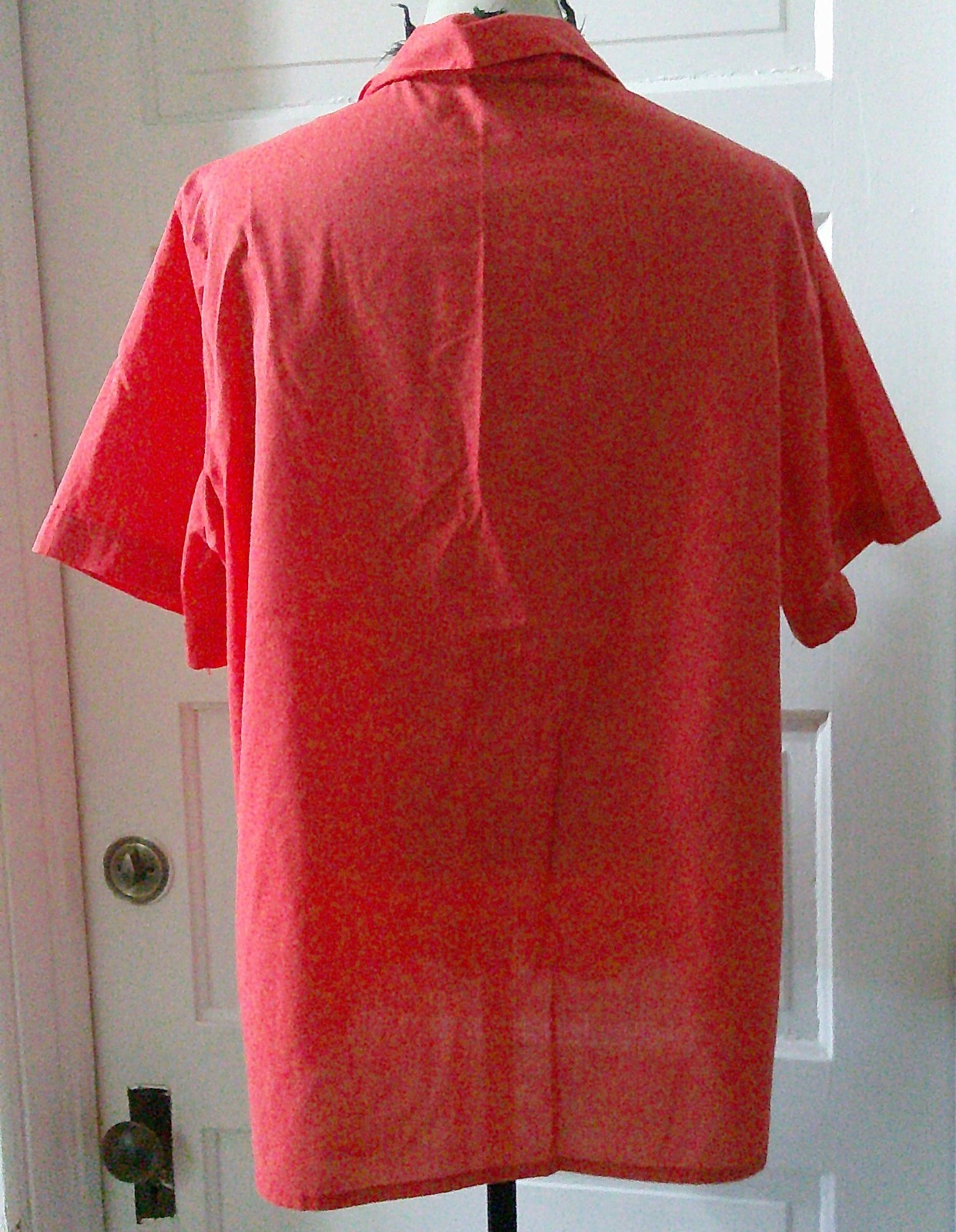 Vintage SS BLAIR 80&rsquo;s Red Button Up Top Shirt Blouse XL