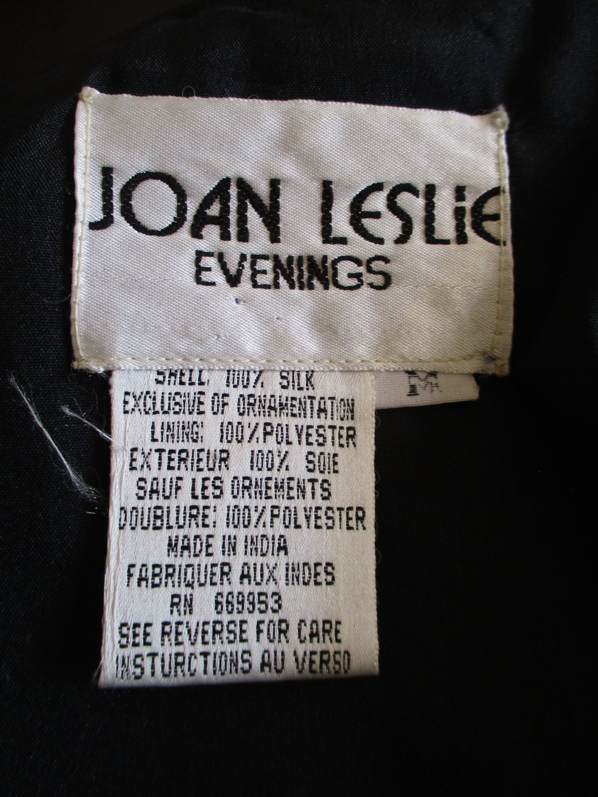 Vintage Joan Leslie Evenings Women&rsquo;s Silk Sequin Jacket Black White Diamond M
