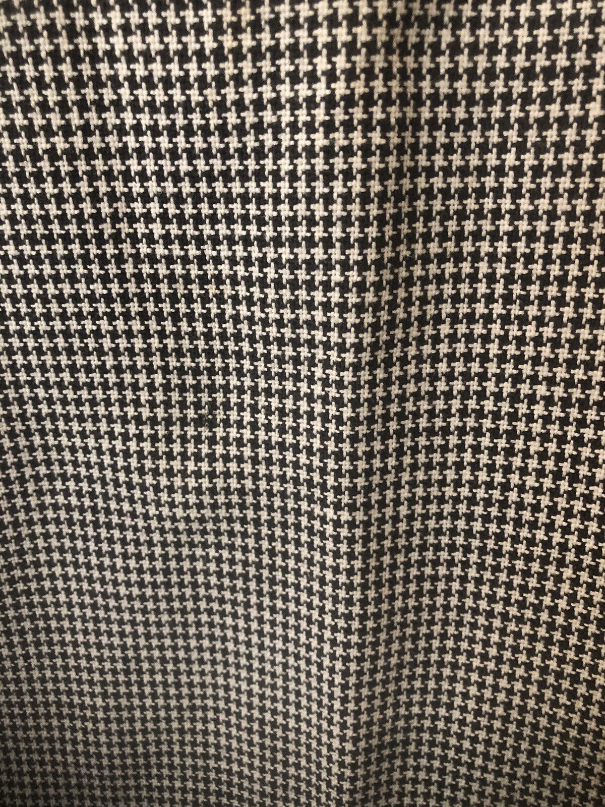 Vintage 1980s CULLINANE 2 Piece Suit With Ric-rac Trim B/W Houndstooth Size 8