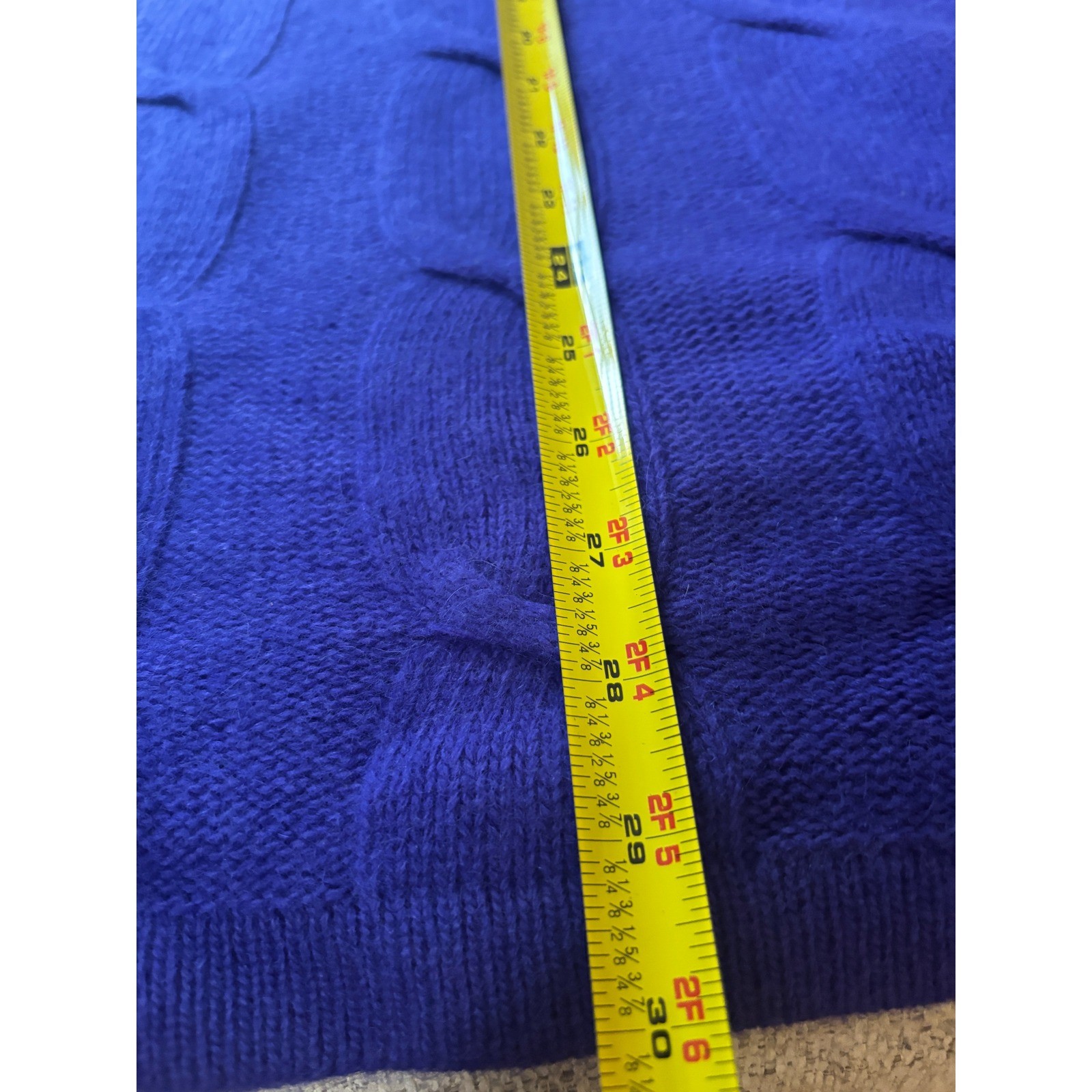 Vintage The Limited Angora Wool Cable Knit Sweater Purple Oversized 90s M