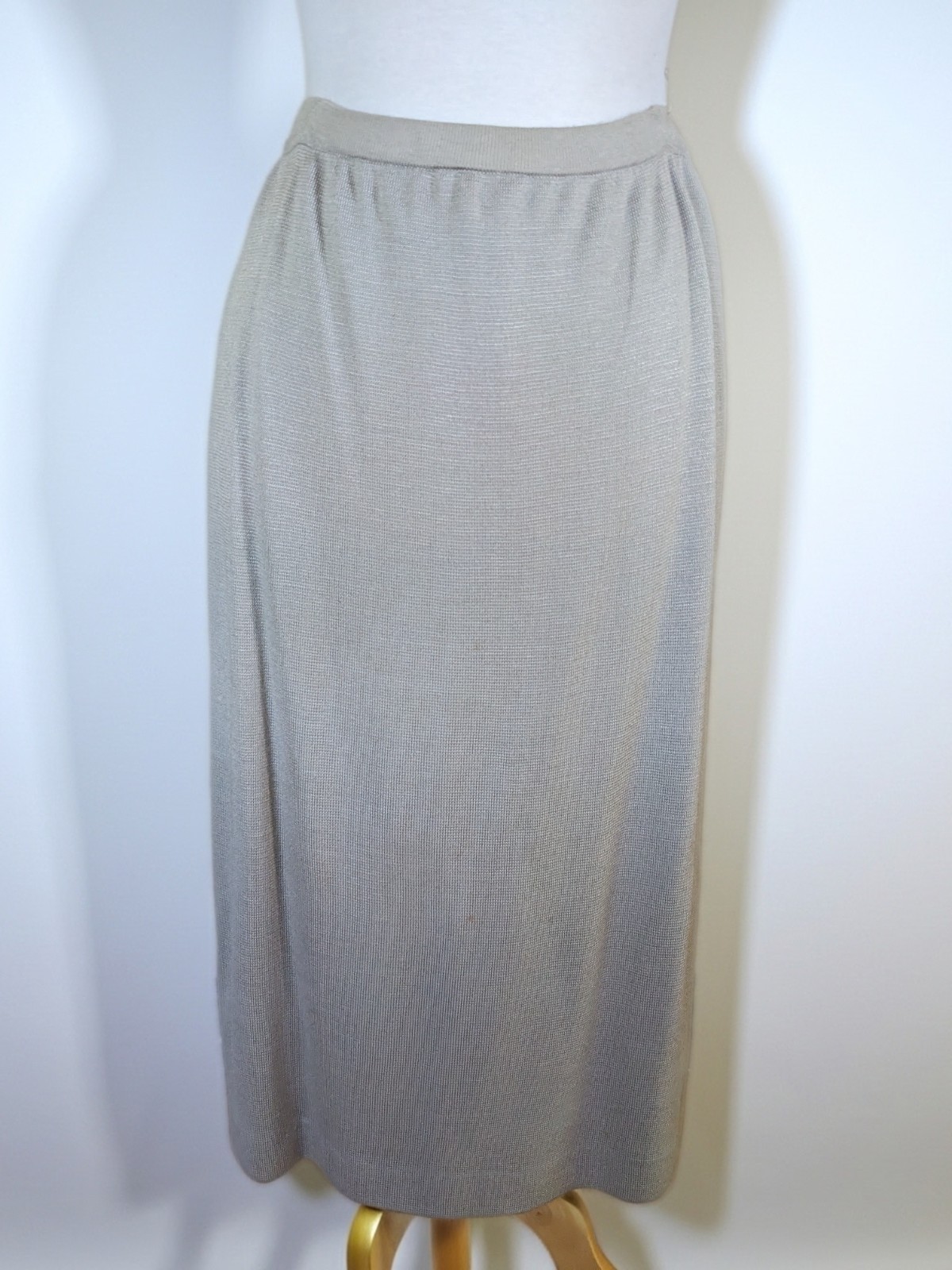 Vintage 80s Medici Sport Knit Skirt Set Made in Italy Cream Cardigan Midi Skirt