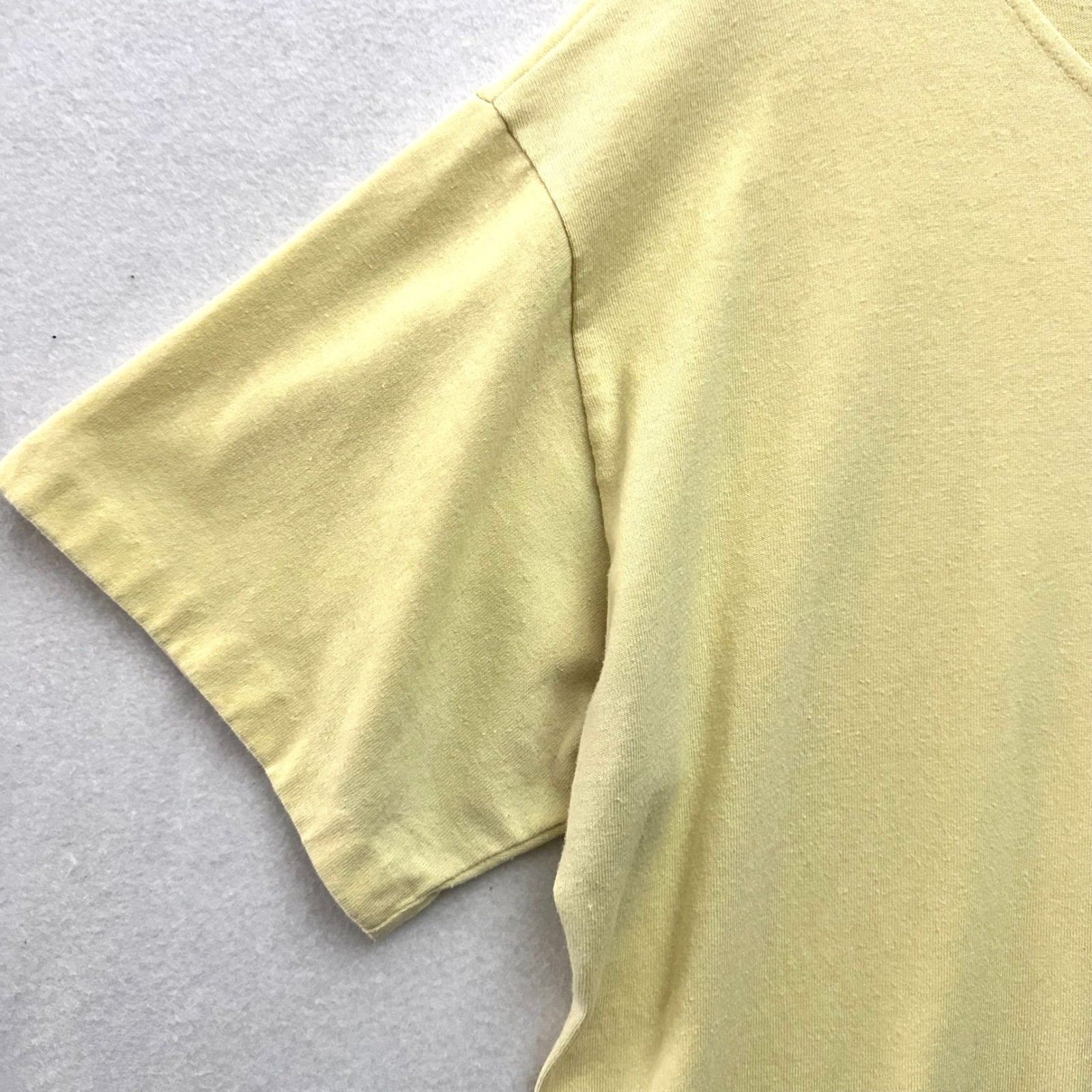 Juice Vintage Yellow Side Cinch Drawstring T-Shirt Tunic Medium Made in USA