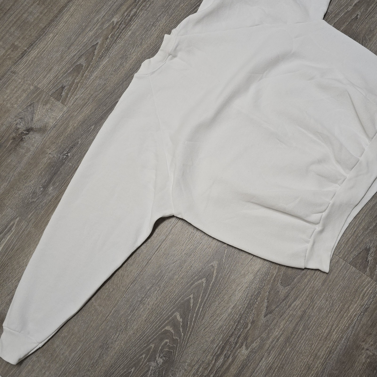 Vintage Ladies Fruit Of The Loom Blank White Sweatshirt USA Made XL Raglan 90s