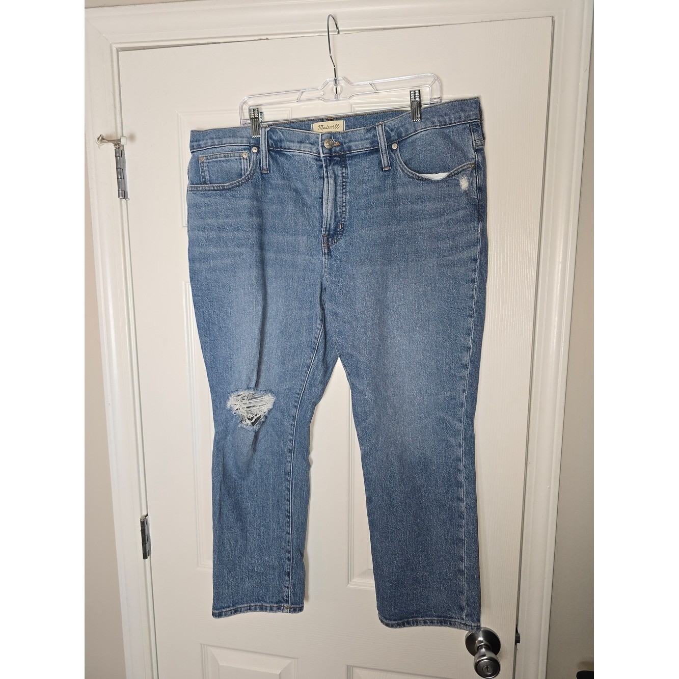 Madewell Straight Leg Distressed Vintage Jeans Size 33 Petite