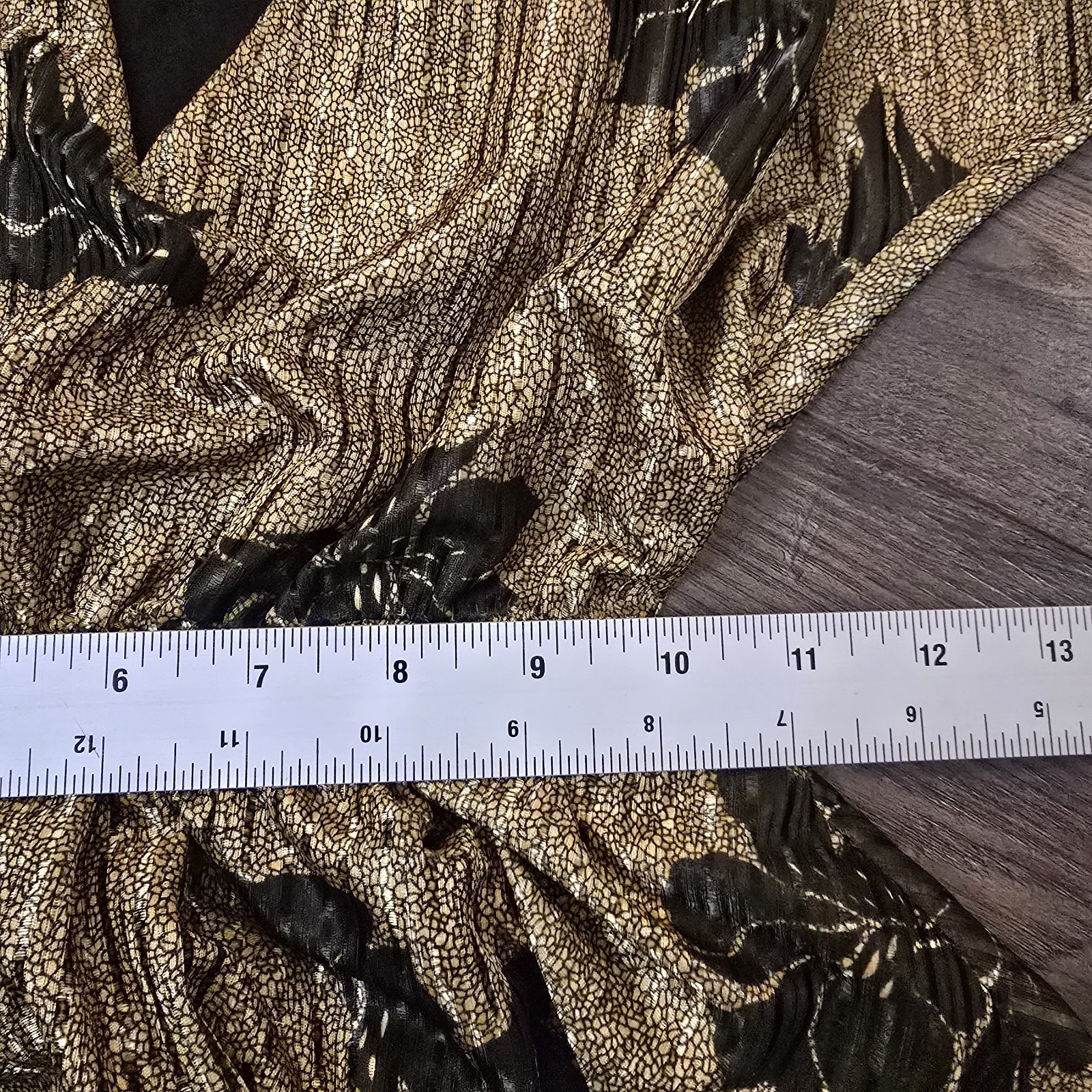 Vintage 80s Gold Metallic Peplum Wrap Back Dress David Bradley Small Glam Rock