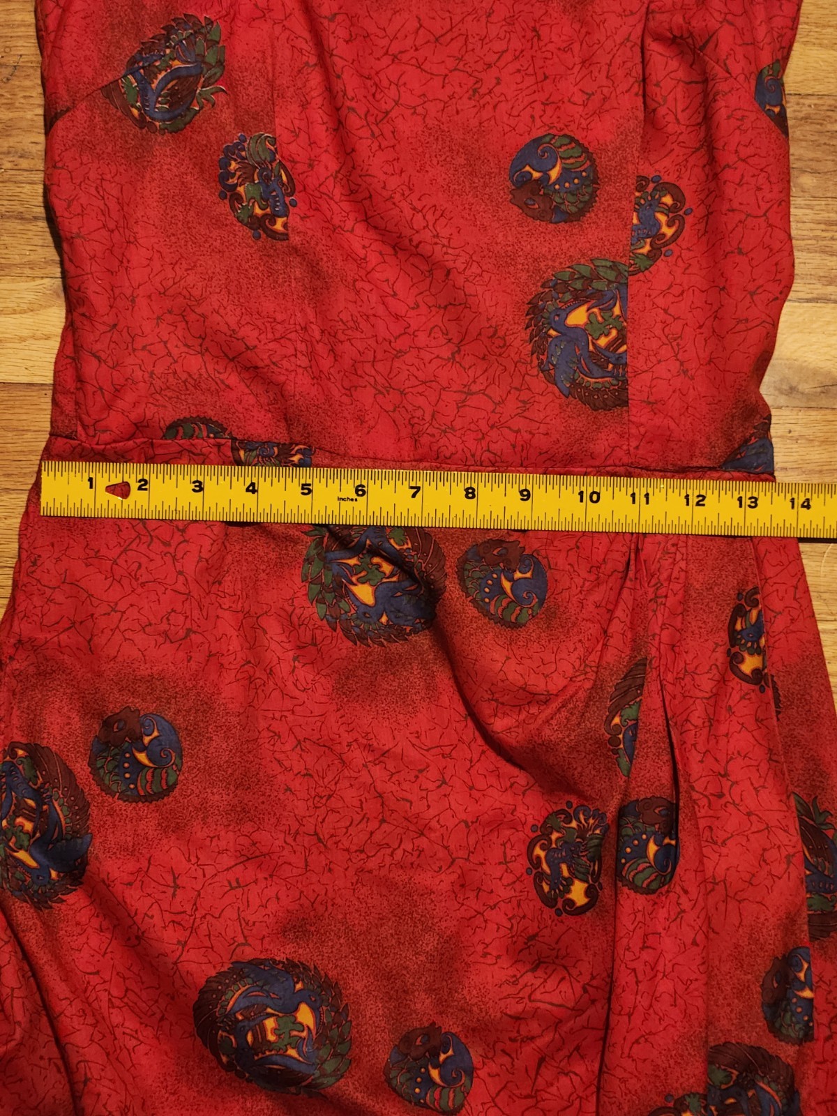 Rare 50s Pauline Lake Royal Hawaiian Hotel Polished Cotton Wrap Sarong Dress XS