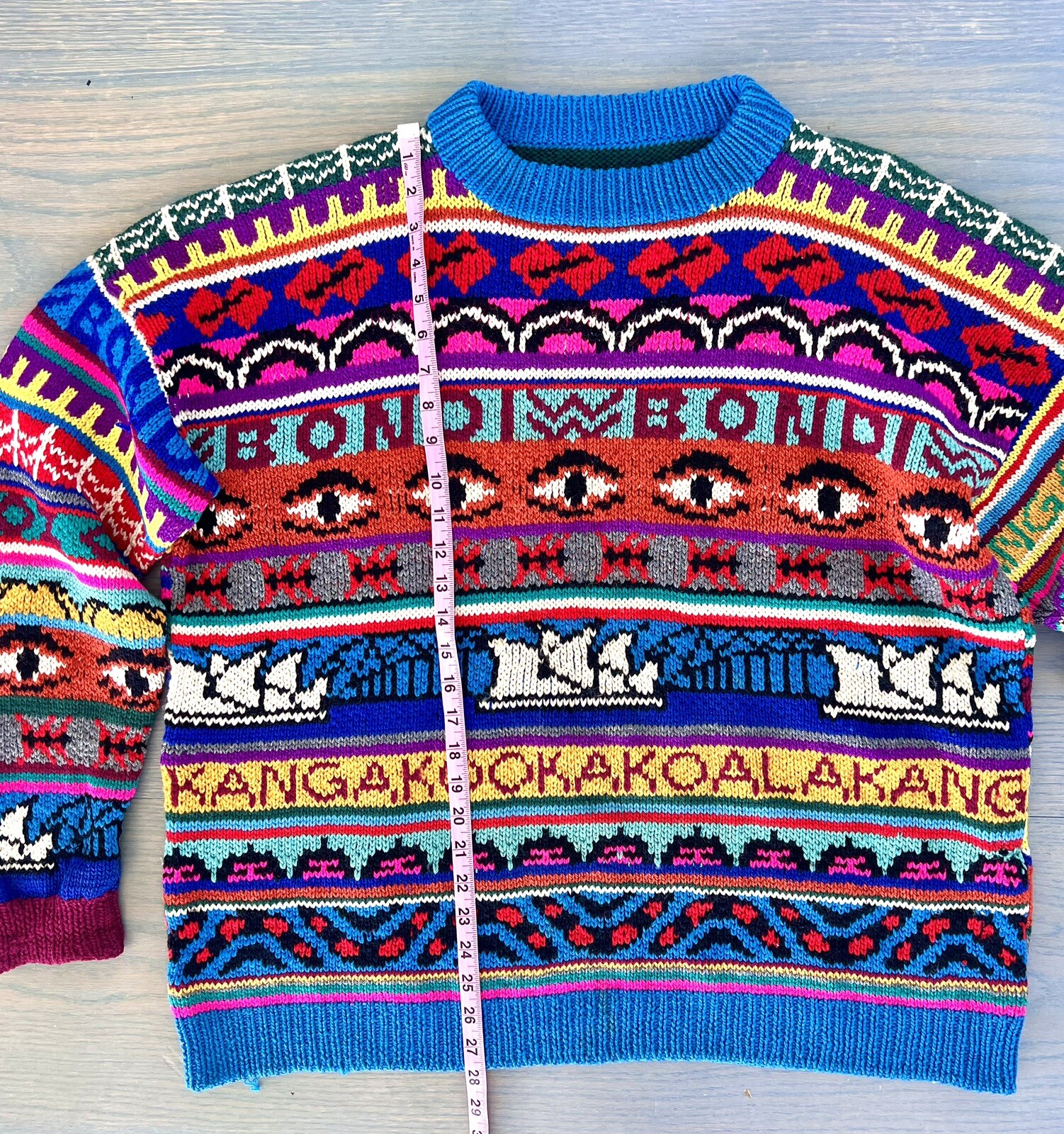 JENNY KEE Rare Vintage Sweater 1980s sydney Opera House Bondi Beach Australia