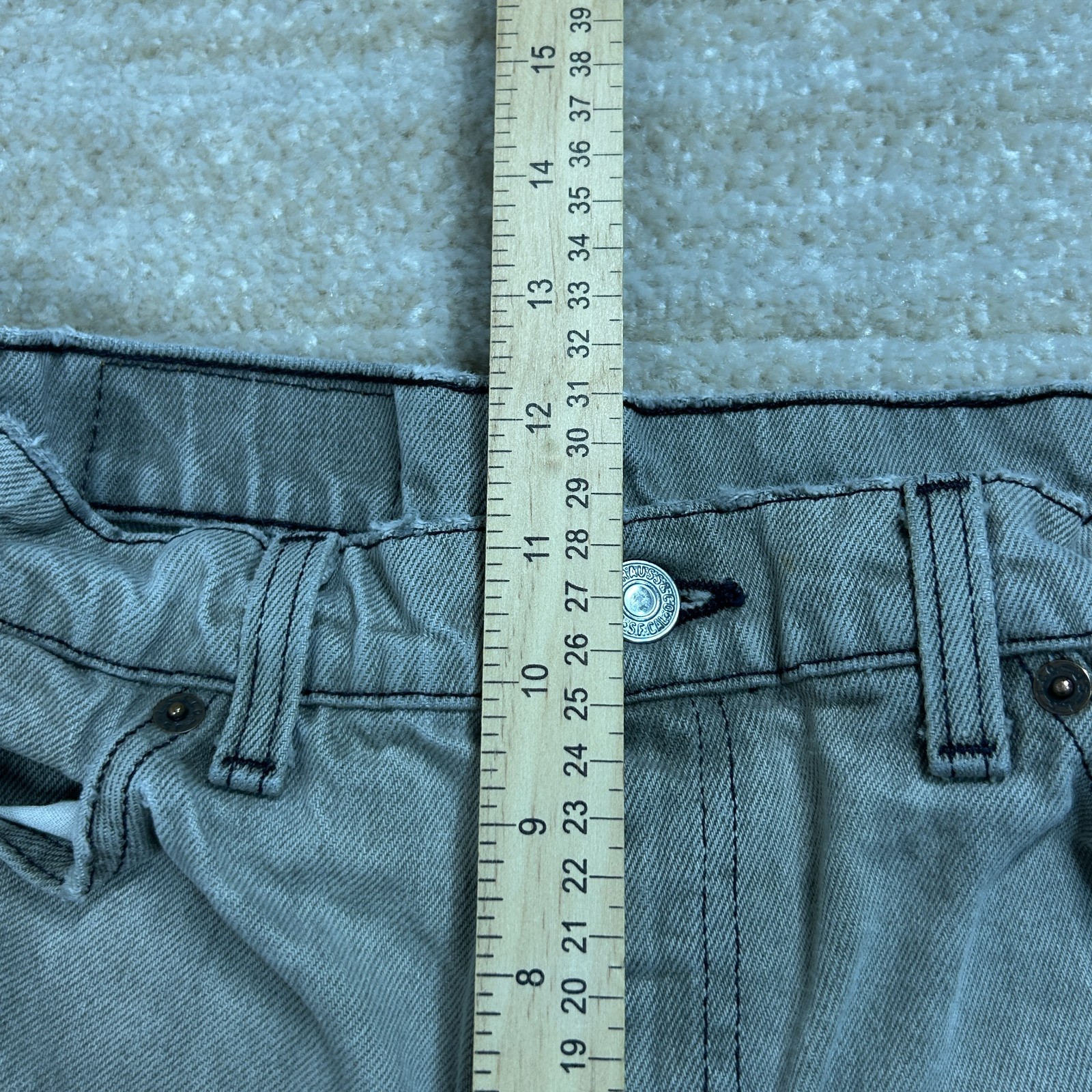 Levis 951 Womens 8 Orange Tab Gray Short Tapered Leg Jeans 90s Vintage Denim