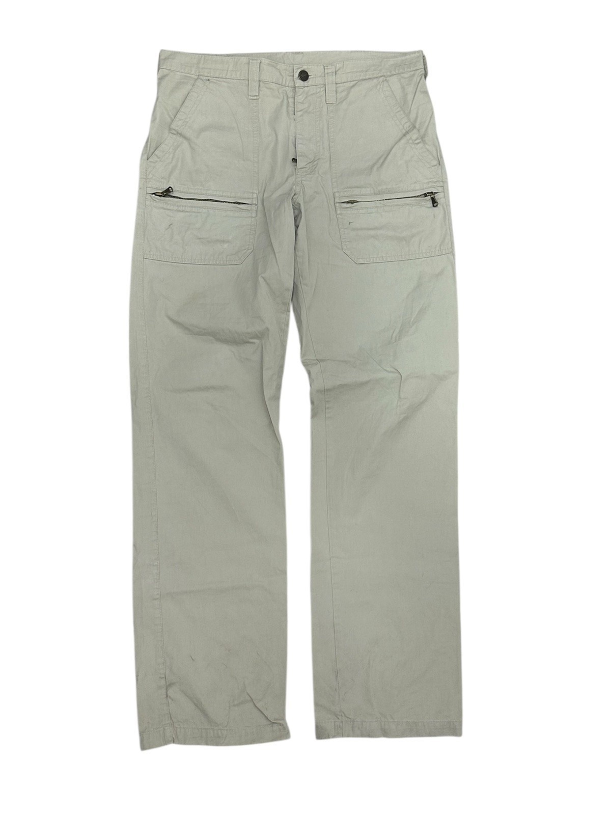 Vintage 2000s Dolce & Gabbana Women’s Beige Pants 100% Cotton Size 46 Pocket