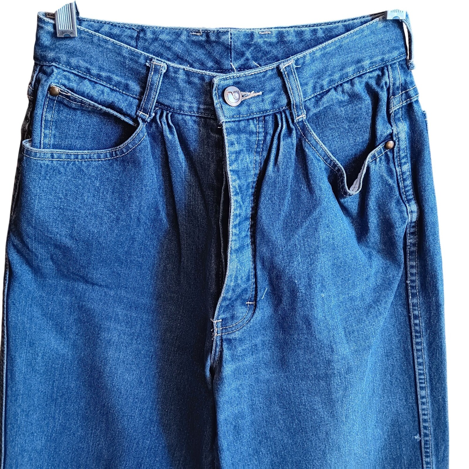 sz 9 25×32 Unionbay True Vintage High-Waist Buttonfly Indigo Denim Jeans 1970&rsquo;s