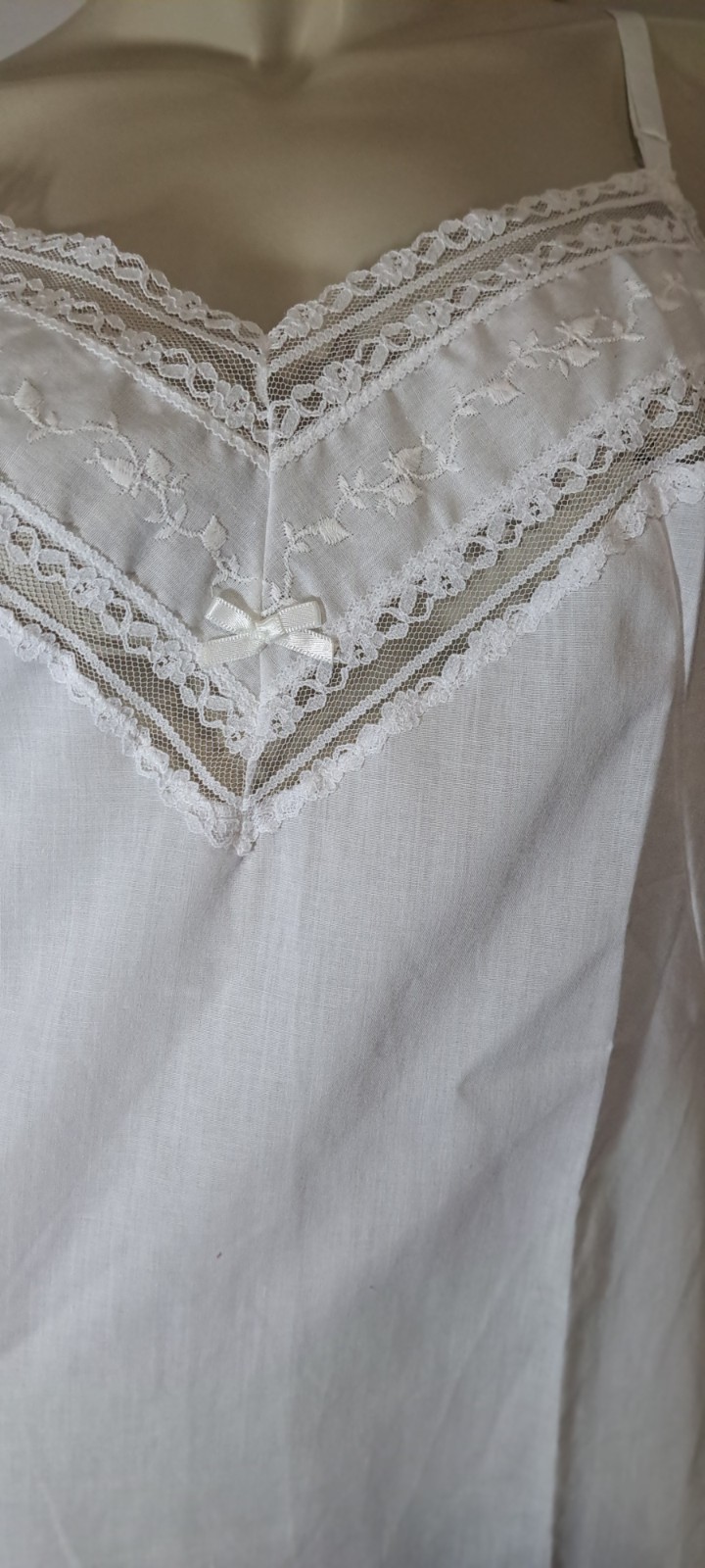 Polyester Cotton Woven Blend Summer Full Slip 38 Cute Bust Lace
