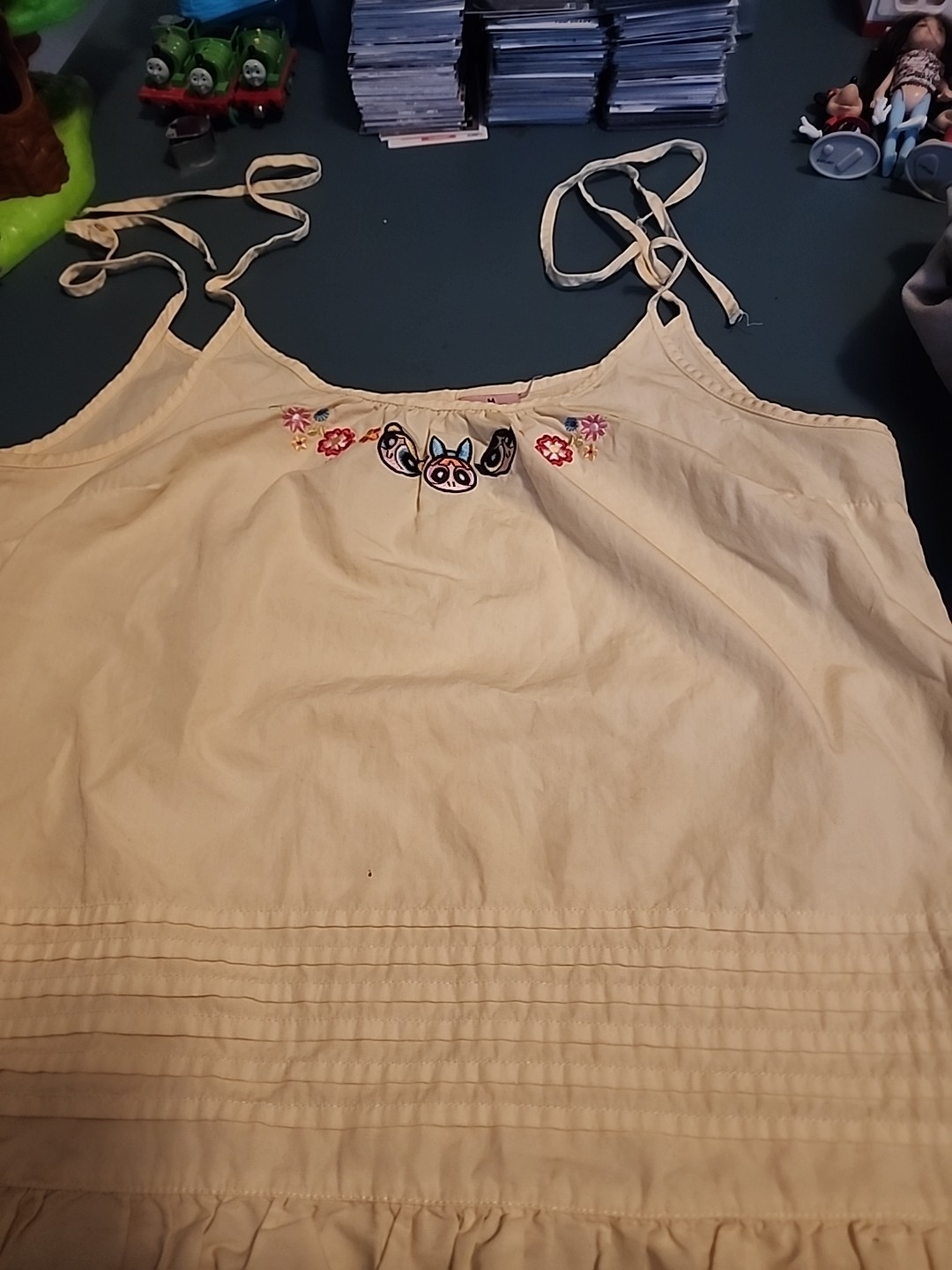 Vtg Cartoon Network Powerpuff Girls Yellow Tank Top Medium