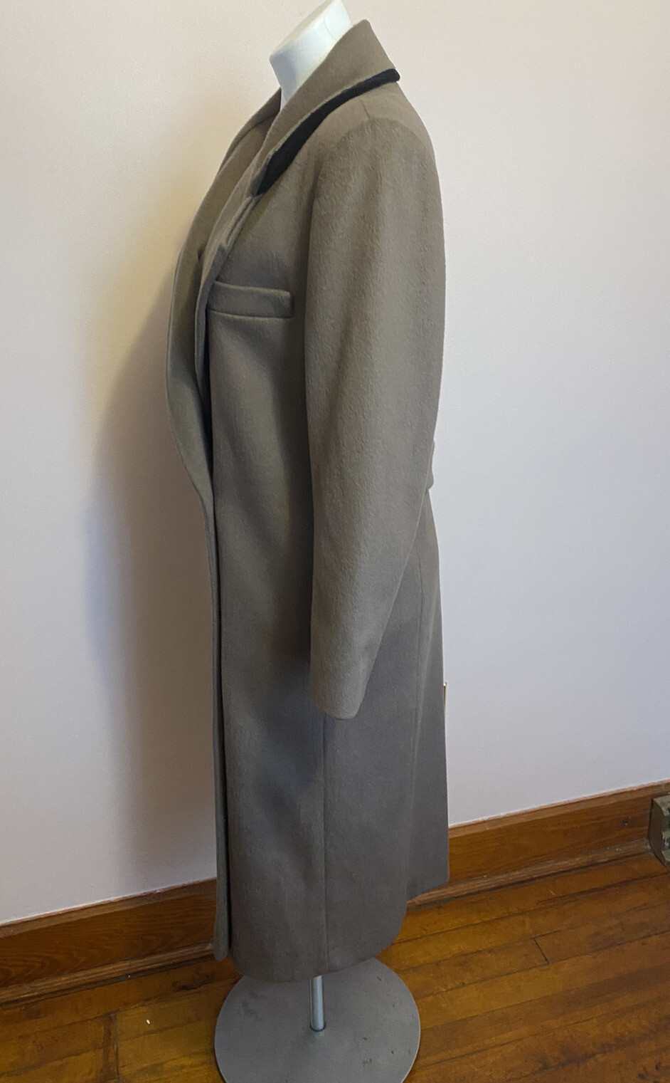 VTG Karen Petites Union Made Double Breasted Coat Tan Brown M (see Description)
