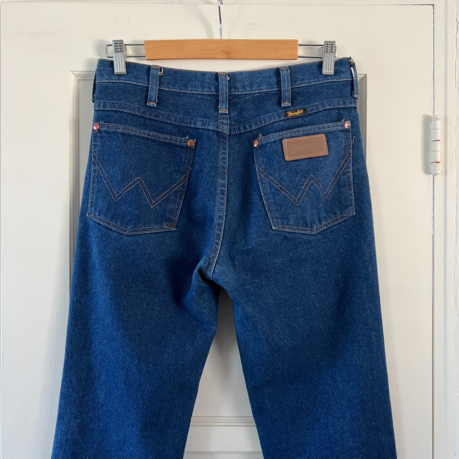 Vintage Wrangler Classic Straight Leg Denim Blue Jeans High Waisted 29 x 30