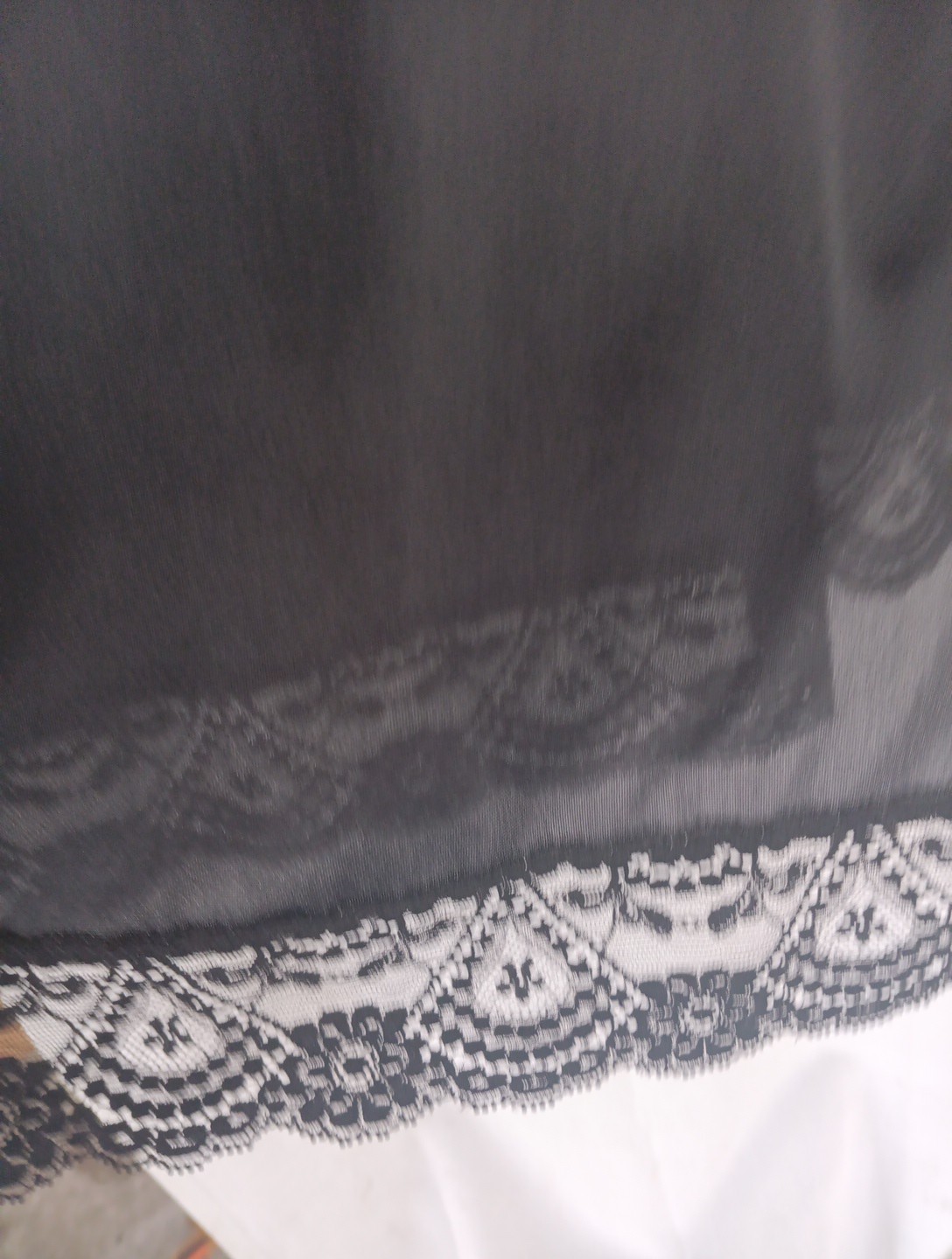 38 C Vassarette lace Underwire Slip Black Nylon Vintage Underneath it all