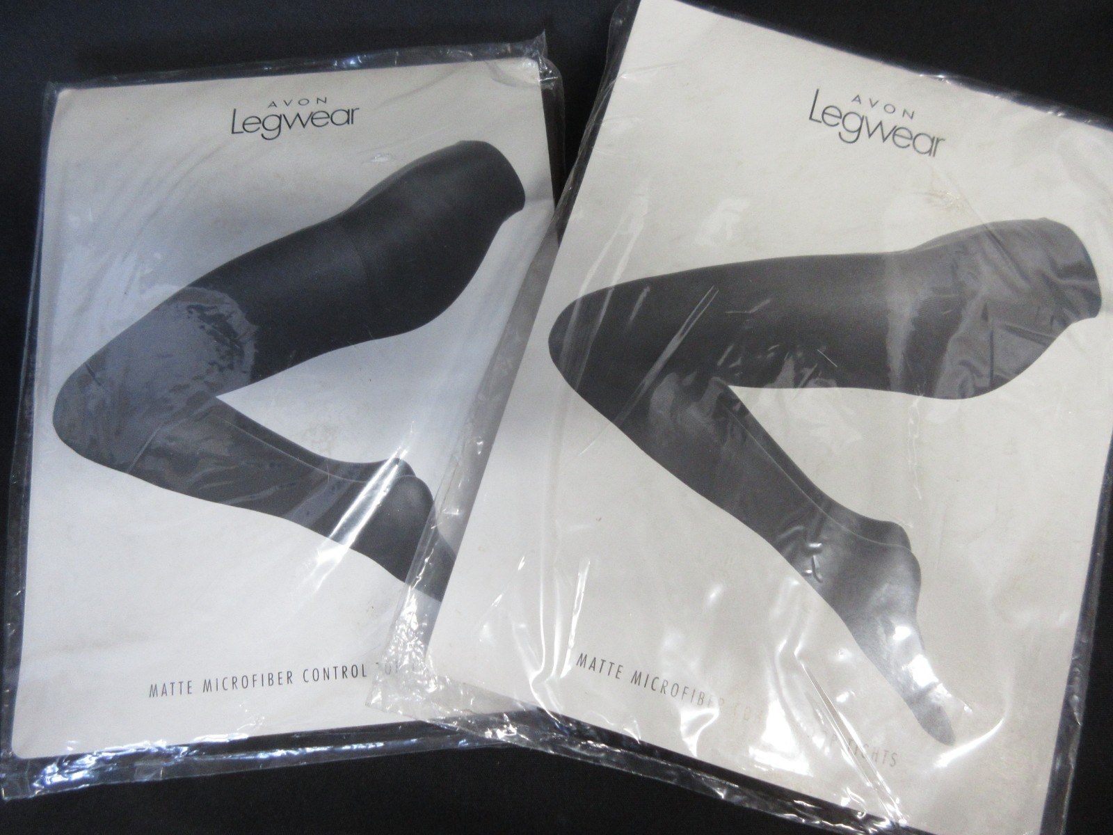 2 PAIR Avon Legwear Matte Microfiber Control Top BROWN Tights, Size B, MIP