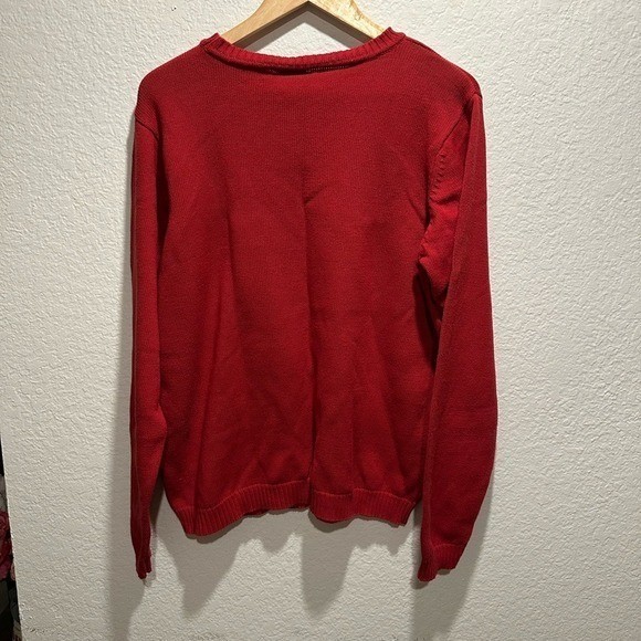 Vintage 90s Mickey Mouse Disney Argyle Pullover Sweater Oversized Red – XL
