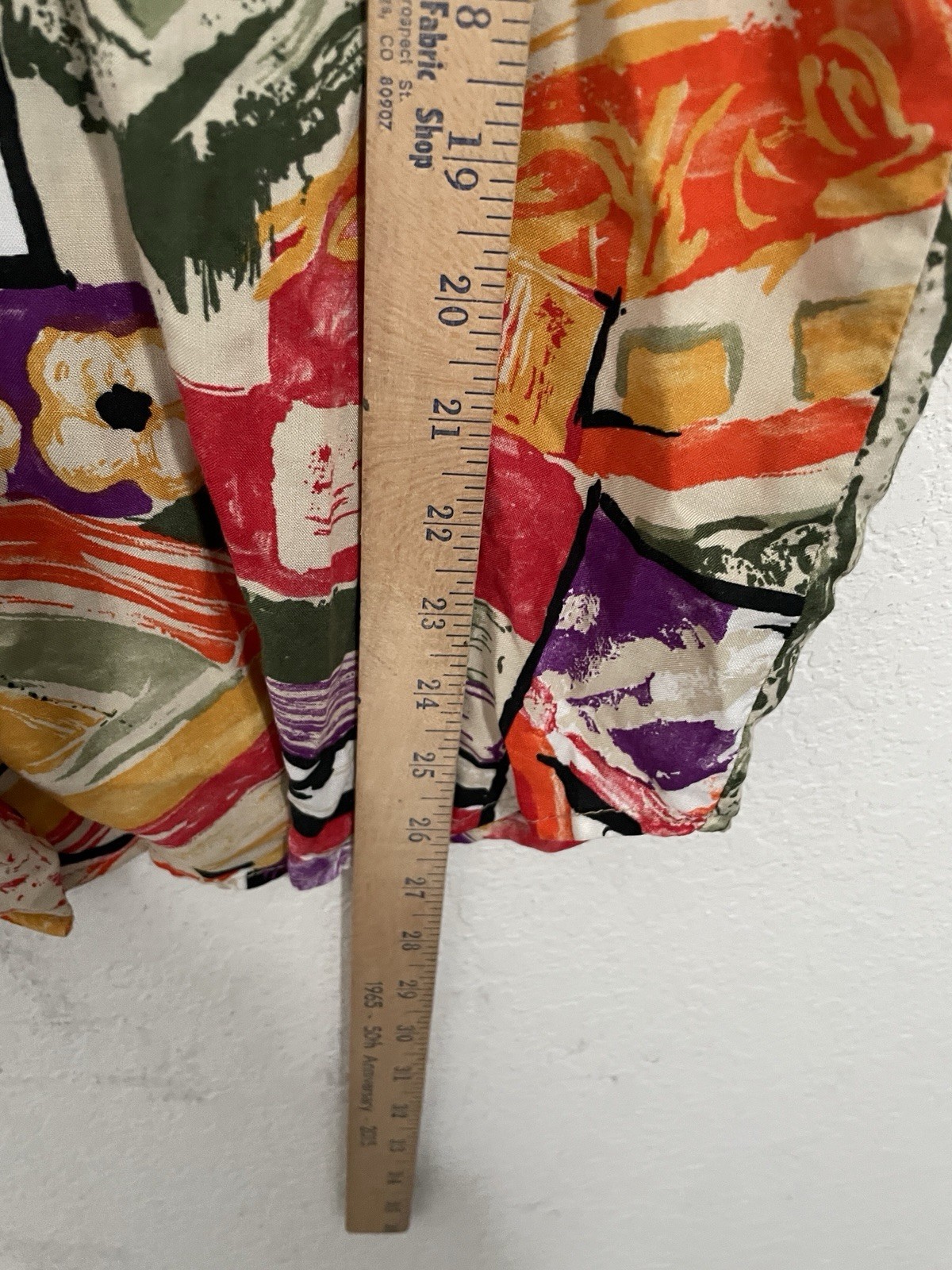 Vintage Button Up Blouse Womens Large 90s Abstract Artsy Art To Wear Maximalism