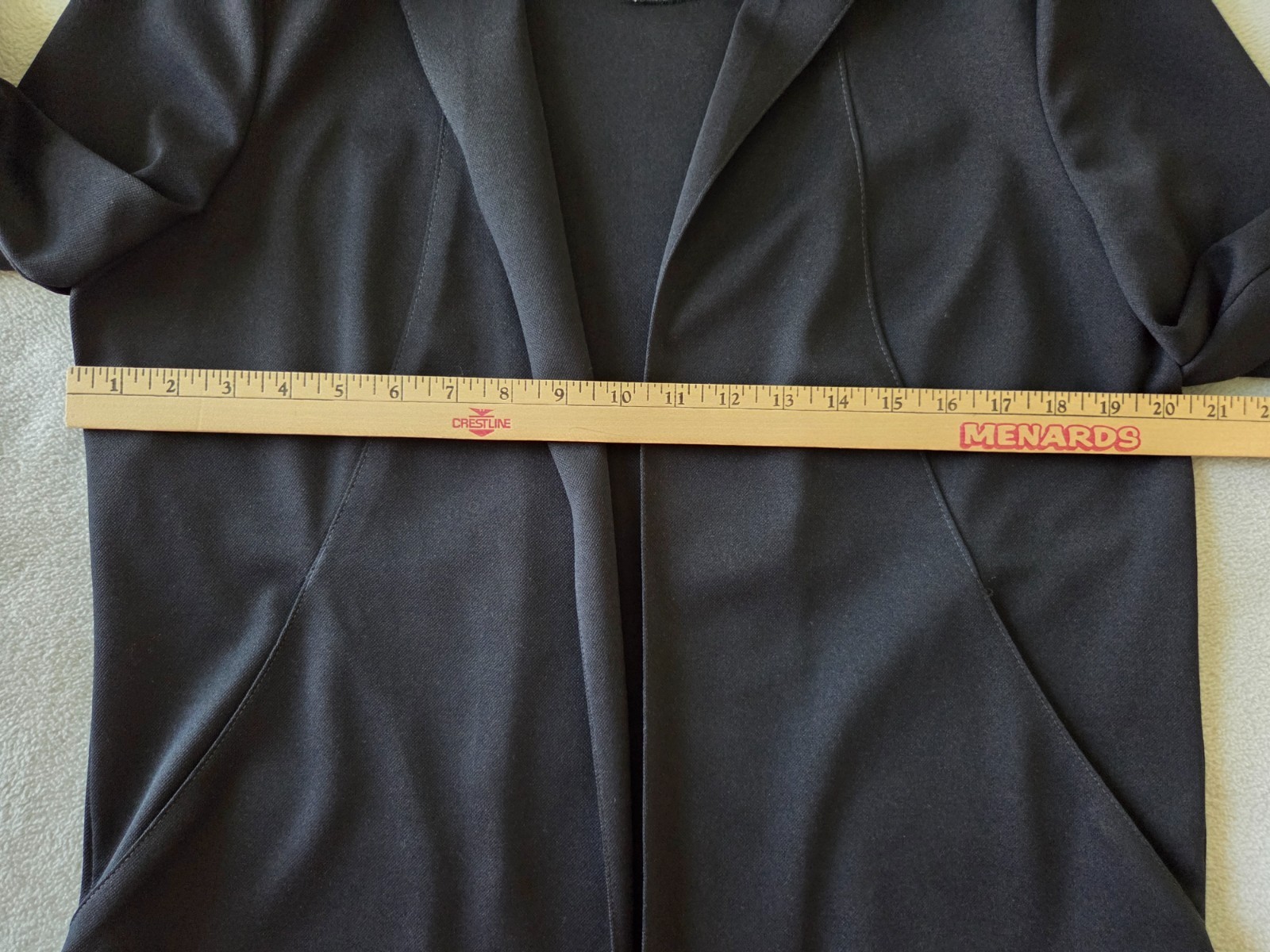 Vintage Black Devon Woman&rsquo;s Blazer With Pockets Size 16 USA